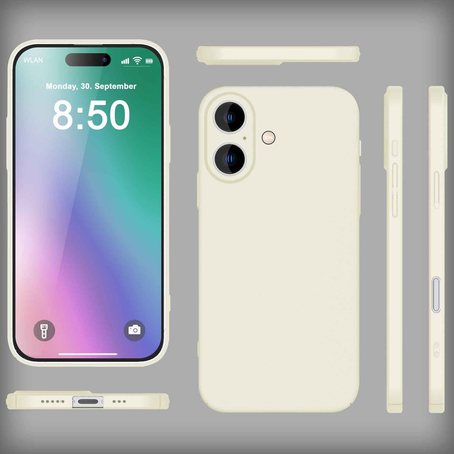 NALIA Ultra Dünne Harte Hülle für iPhone 16, Leichte Schlanke 0,5mm Handyhülle, Matte Rutschfeste Schutzhülle