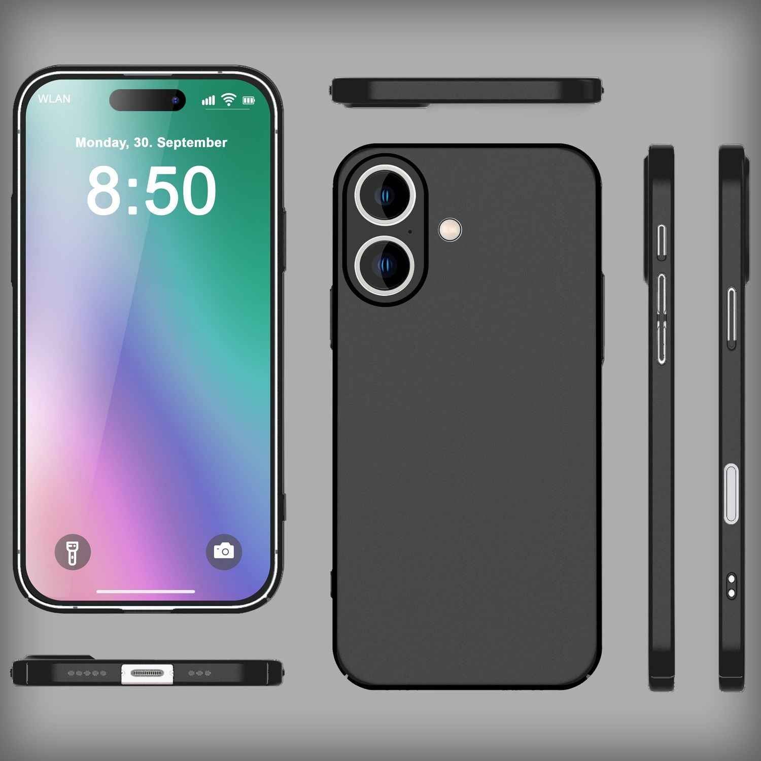 NALIA Ultra Dünne Harte Hülle für iPhone 16 Plus, Leichte Schlanke 0,5mm Handyhülle, Rutschfeste Schutzhülle