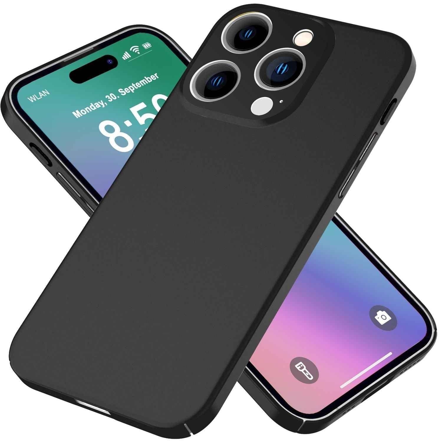 NALIA Ultra Dünne Harte Hülle für iPhone 16 Pro, Leichte Schlanke 0,5mm Handyhülle, Rutschfeste Schutzhülle