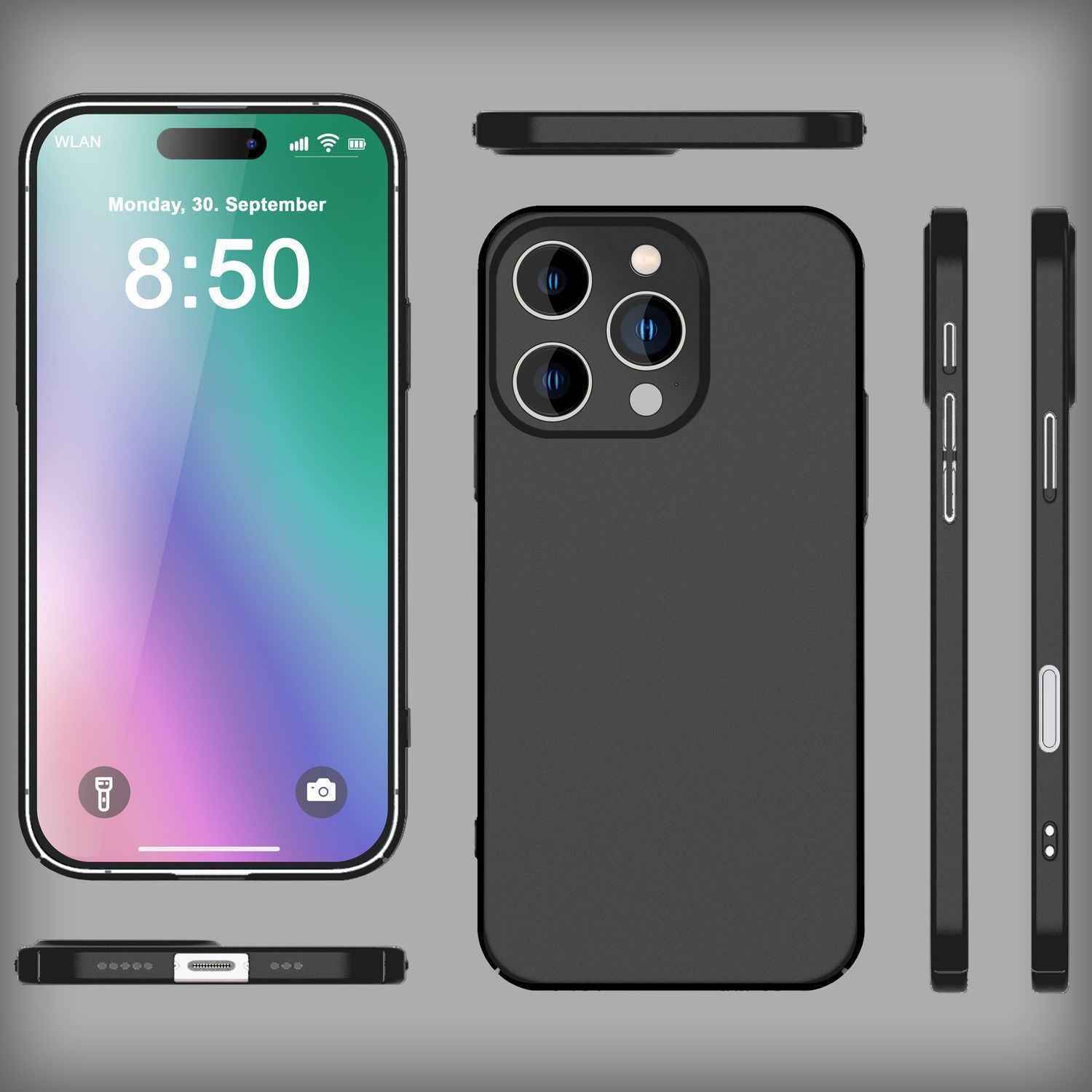 NALIA Ultra Dünne Harte Hülle für iPhone 16 Pro, Leichte Schlanke 0,5mm Handyhülle, Rutschfeste Schutzhülle