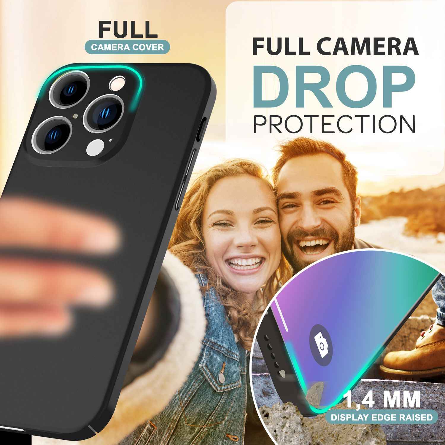 NALIA Ultra Dünne Harte Hülle für iPhone 16 Pro Max, Leicht Schlank 0,5mm Handyhülle, Rutschfeste Schutzhülle