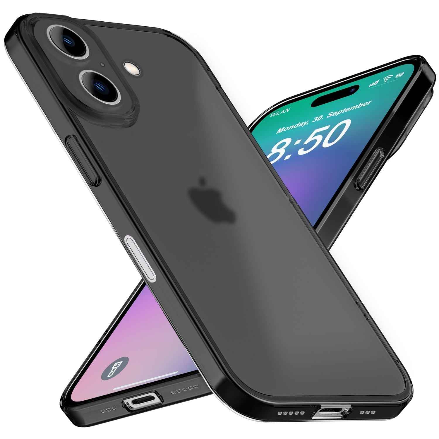 NALIA Extrem Dünne Schutzhülle für iPhone 16 Plus, 0,3mm Schlank Ultra Slim Hülle, Semi-Transparente Handyhülle