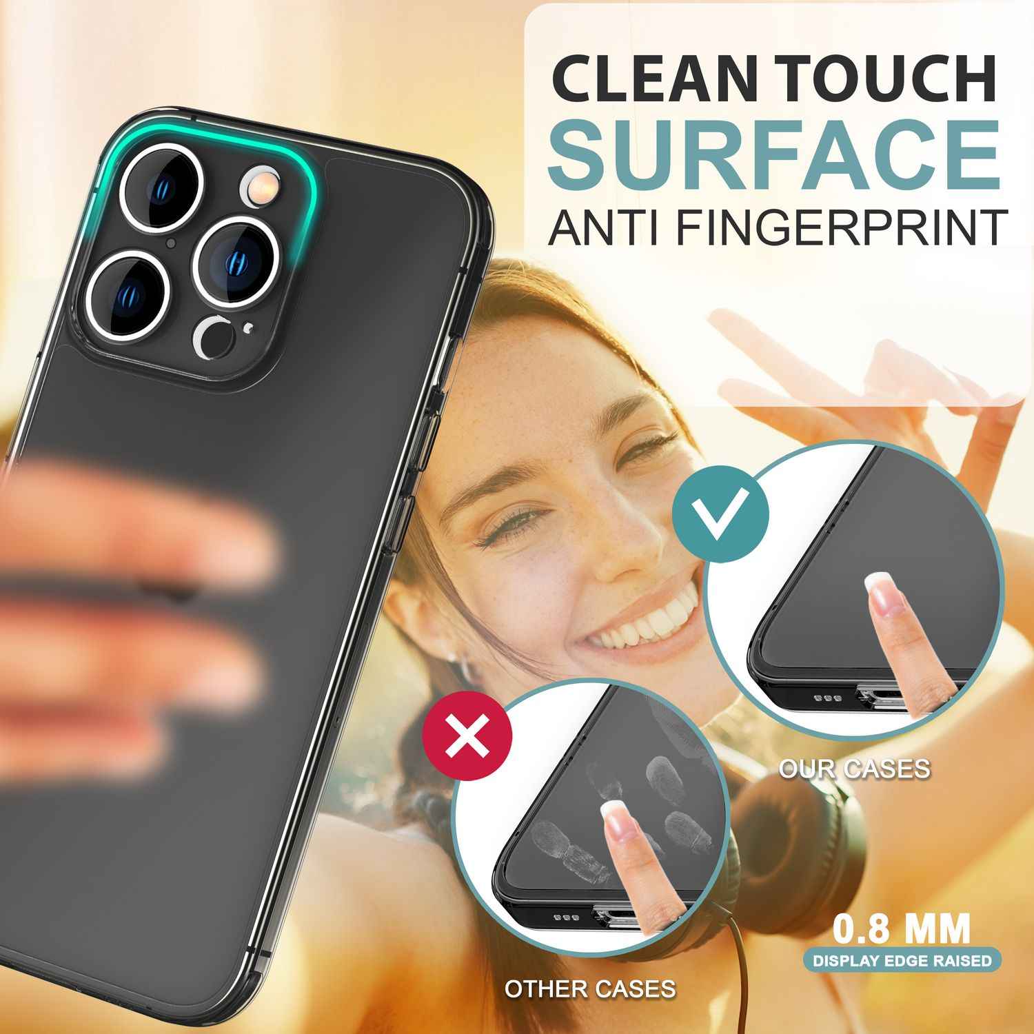 NALIA Extrem Dünne Schutzhülle für iPhone 16 Pro, 0,3mm Schlank Ultra Slim Hülle, Semi-Transparente Handyhülle