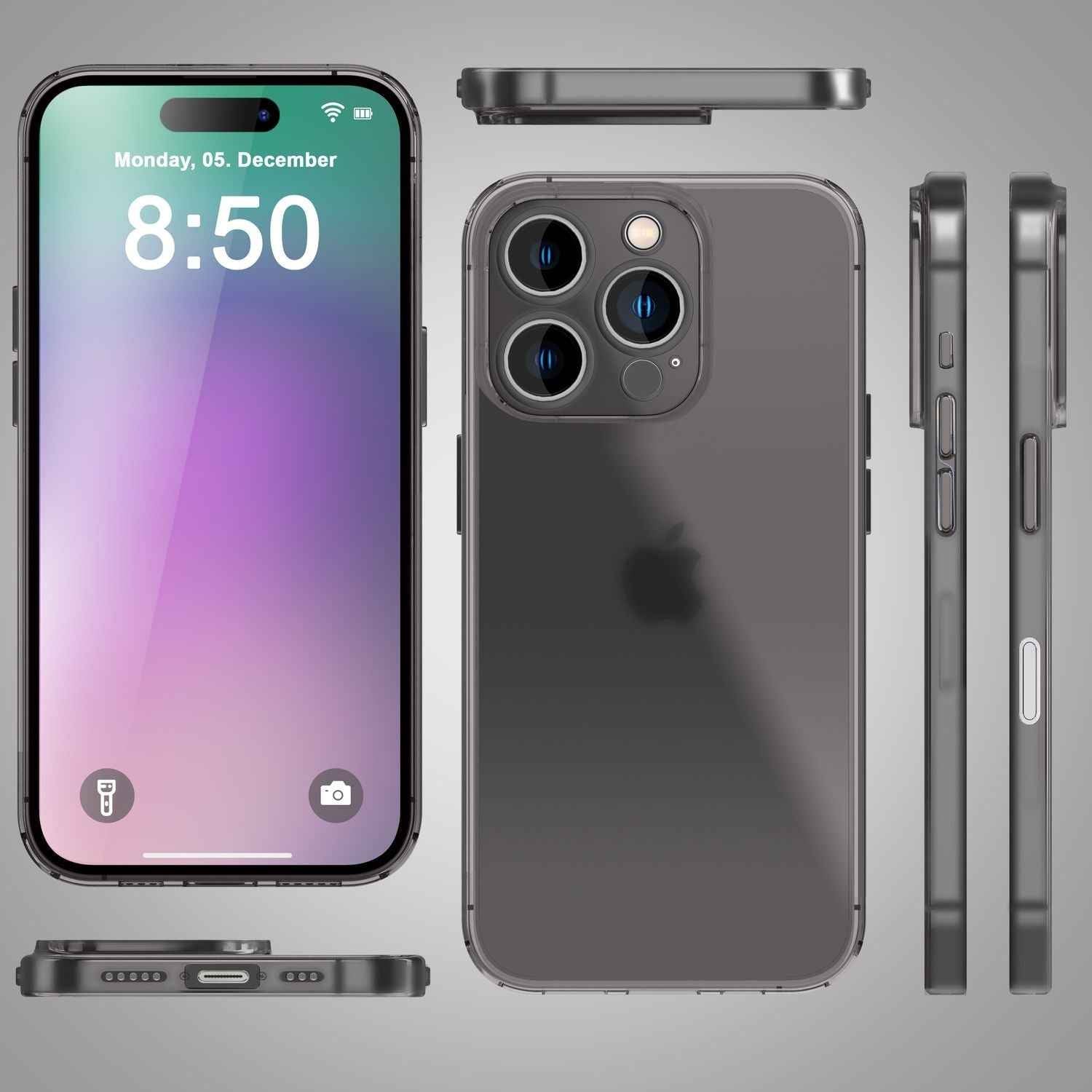NALIA Extrem Dünne Schutzhülle für iPhone 16 Pro, 0,3mm Schlank Ultra Slim Hülle, Semi-Transparente Handyhülle