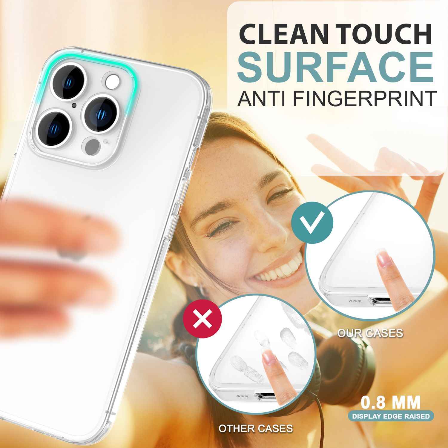 NALIA Extrem Dünne Schutzhülle für iPhone 16 Pro, 0,3mm Schlank Ultra Slim Hülle, Semi-Transparente Handyhülle