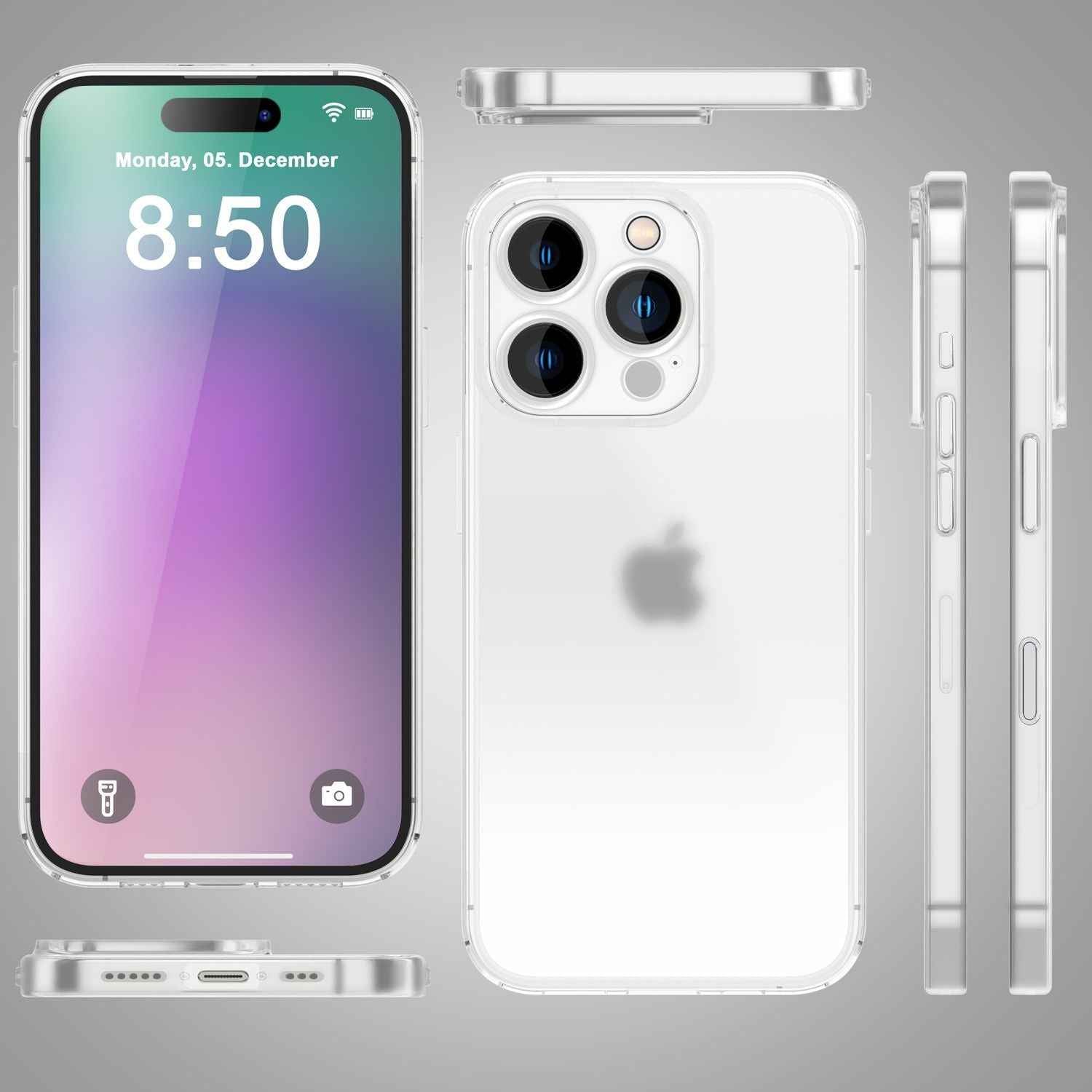 NALIA Extrem Dünne Schutzhülle für iPhone 16 Pro, 0,3mm Schlank Ultra Slim Hülle, Semi-Transparente Handyhülle