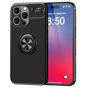 NALIA Schutzhülle mit Ring für iPhone 16 Pro Max, Matt-Schwarze Silikon Hülle mit 360° Finger-Halter für Stand