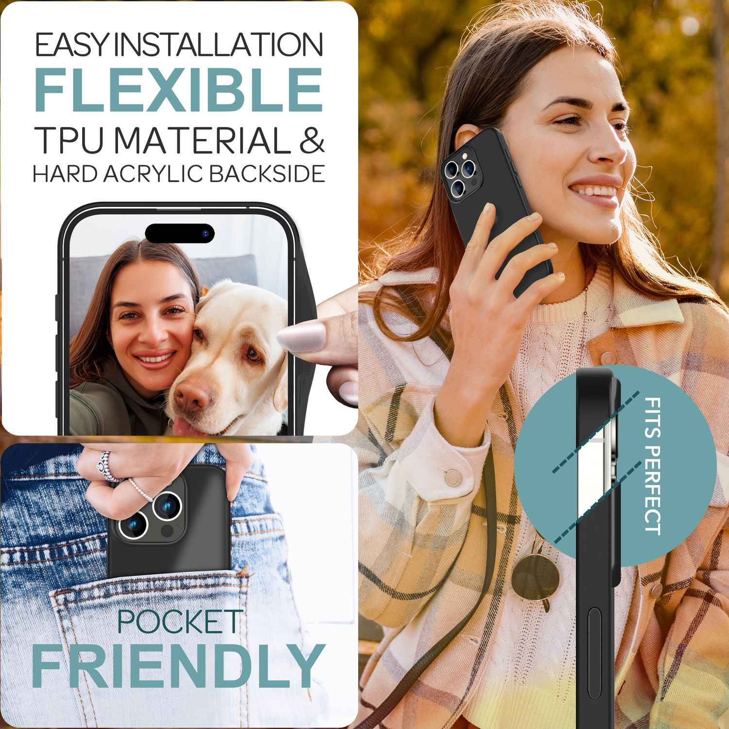 NALIA Matte Hybrid Hülle für iPhone 16 Pro, Anti-Fingerabdruck Acryl Rückseite & Silikon, Semi-Transparent