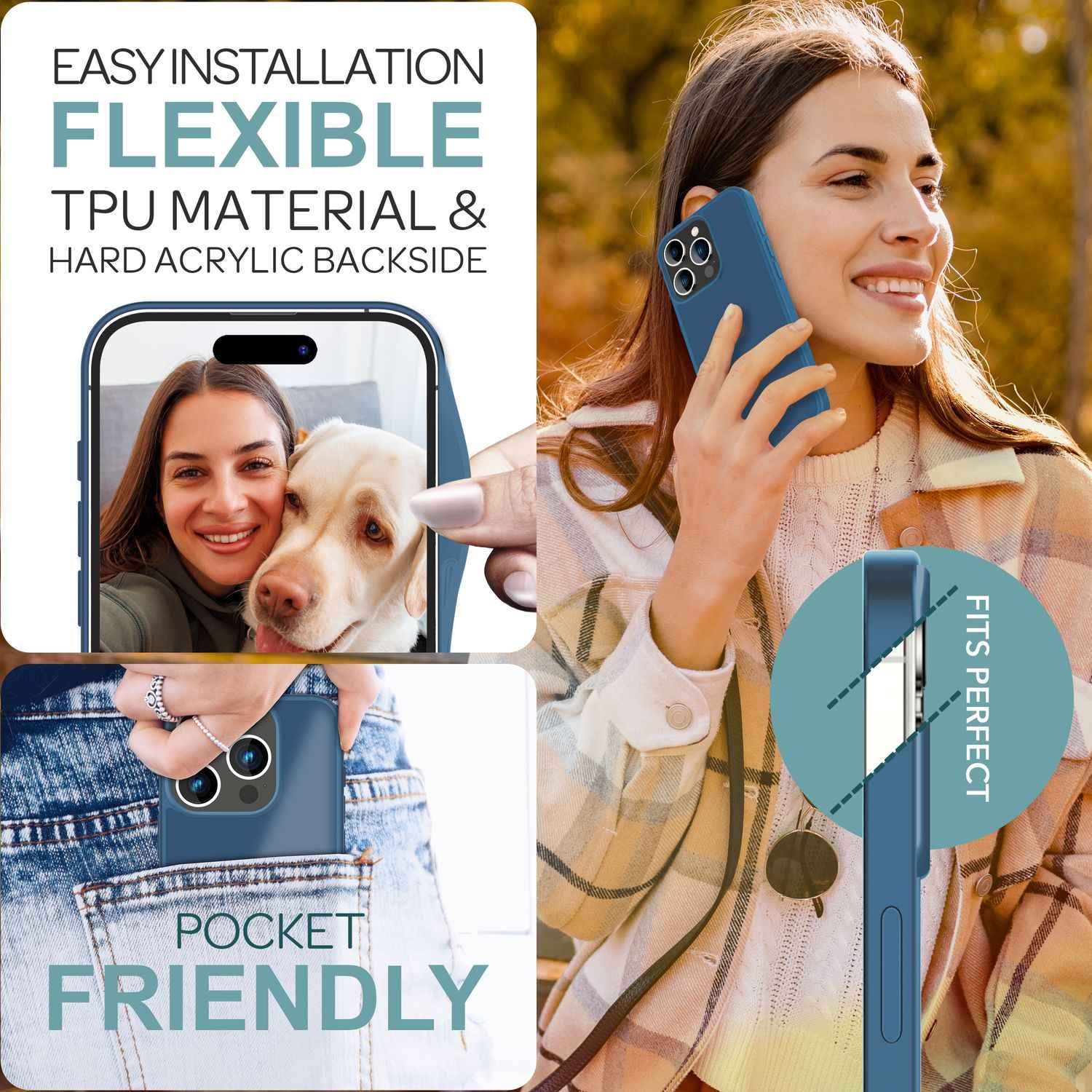 NALIA Matte Hybrid Hülle für iPhone 16 Pro, Anti-Fingerabdruck Acryl Rückseite & Silikon, Semi-Transparent