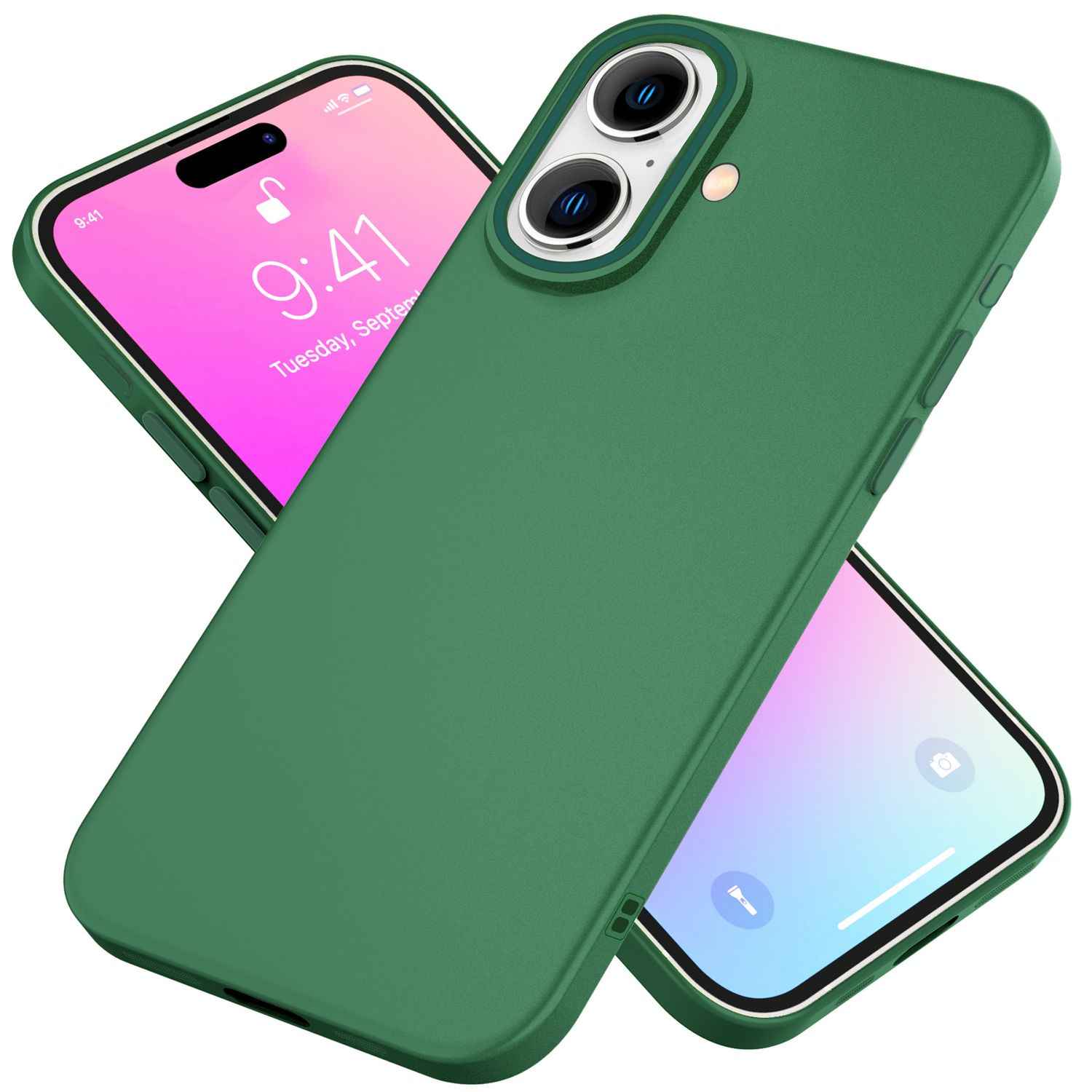 NALIA Fein Mattierte Silikonhülle für iPhone 16, Rutschfeste Handyhülle, Stoßfeste Fallschutz Hülle