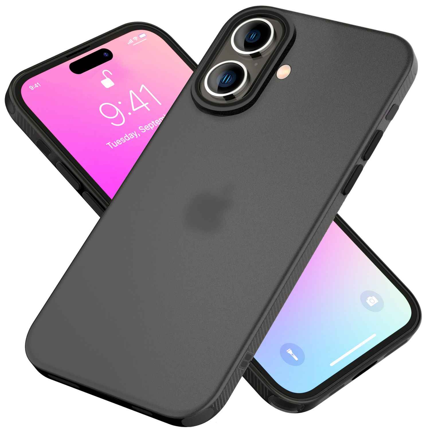 NALIA Fein Mattierte Silikonhülle für iPhone 16, Rutschfeste Handyhülle, Stoßfeste Fallschutz Hülle