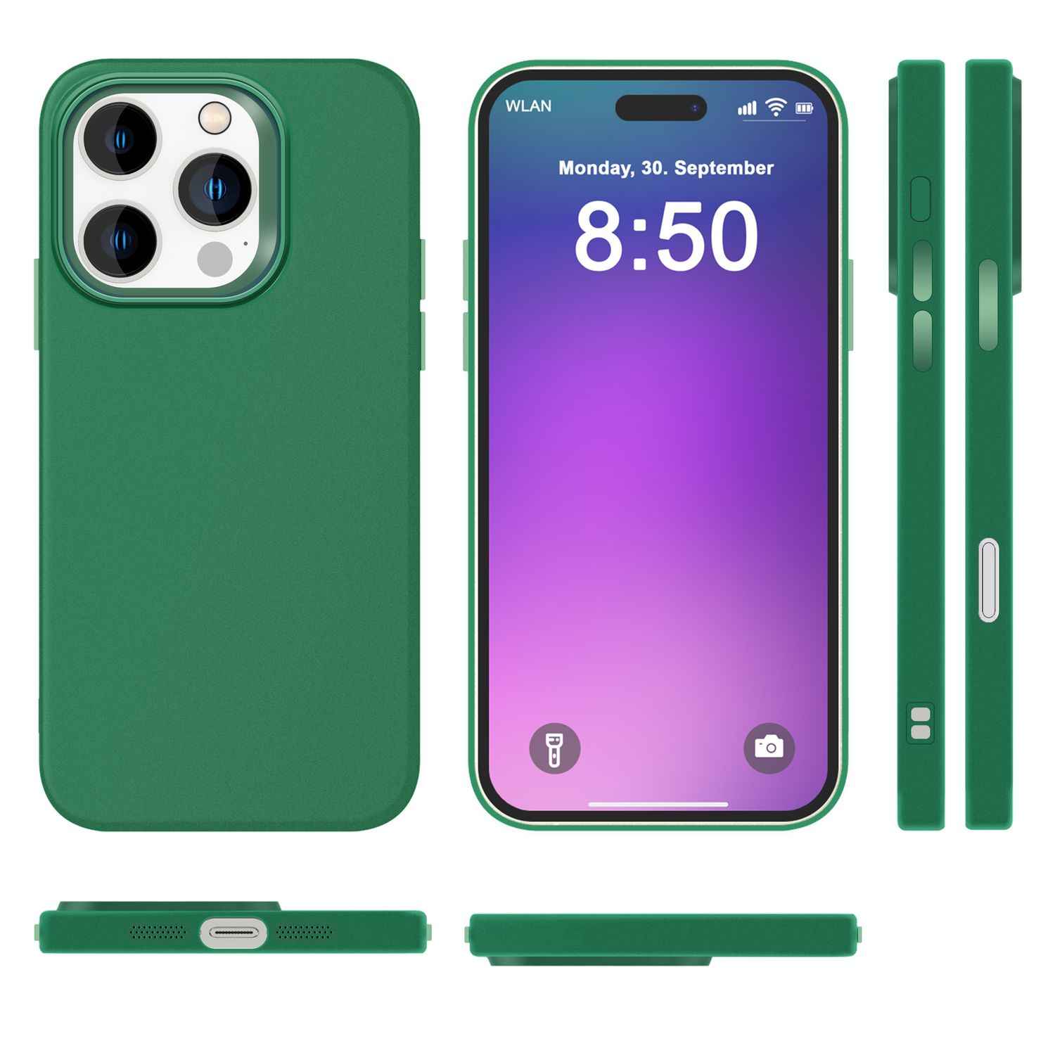 NALIA Fein Mattierte Silikonhülle für iPhone 16 Pro, Rutschfeste Handyhülle, Stoßfeste Fallschutz Hülle