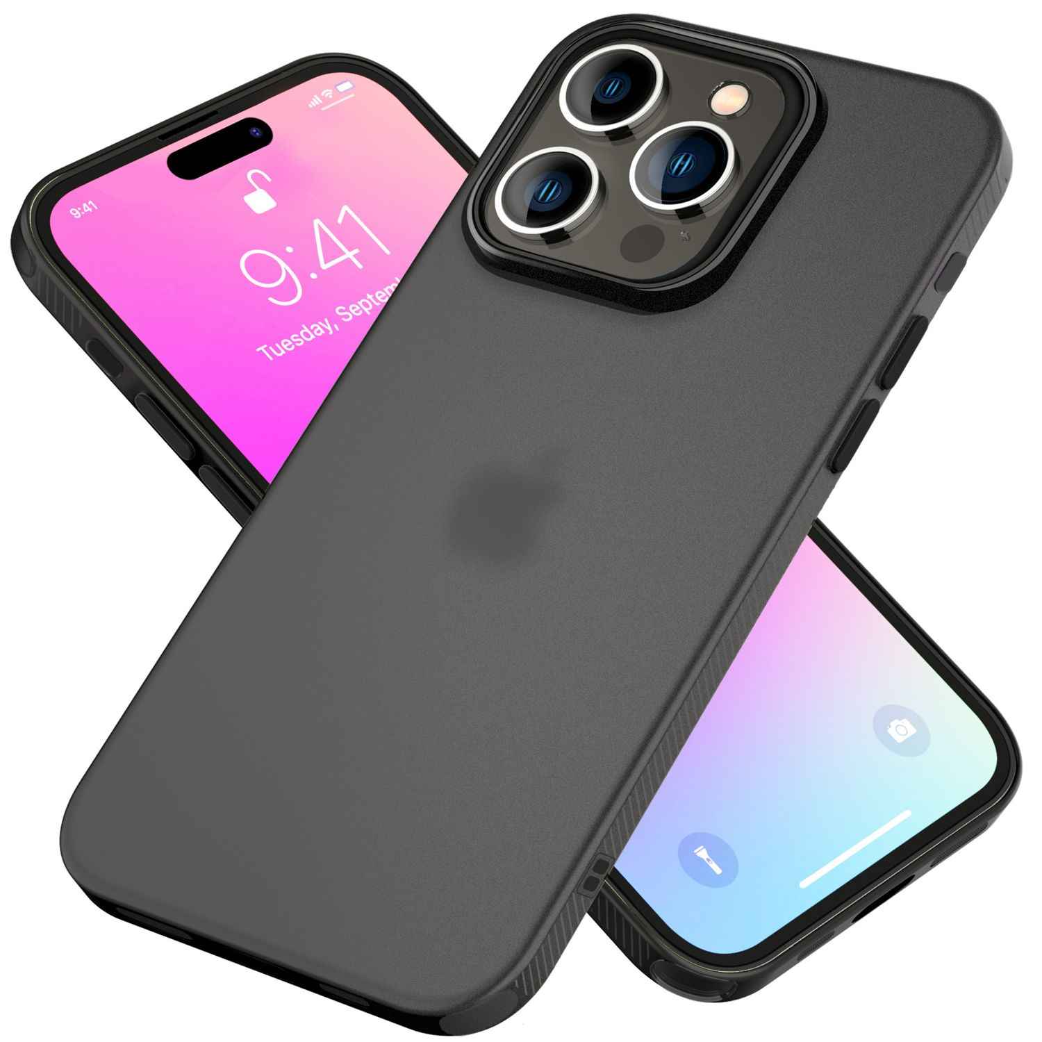 NALIA Fein Mattierte Silikonhülle für iPhone 16 Pro, Rutschfeste Handyhülle, Stoßfeste Fallschutz Hülle