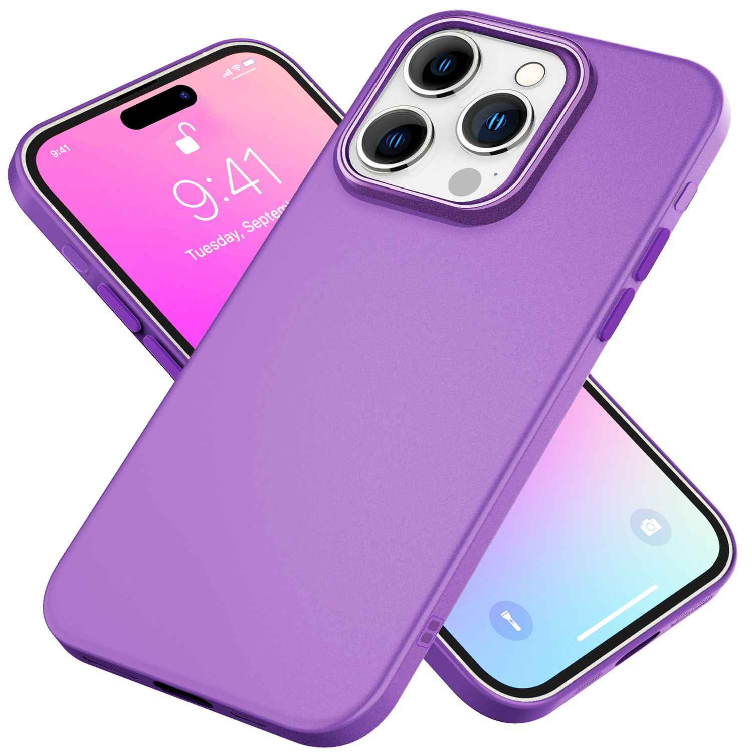 NALIA Fein Mattierte Silikonhülle für iPhone 16 Pro, Rutschfeste Handyhülle, Stoßfeste Fallschutz Hülle