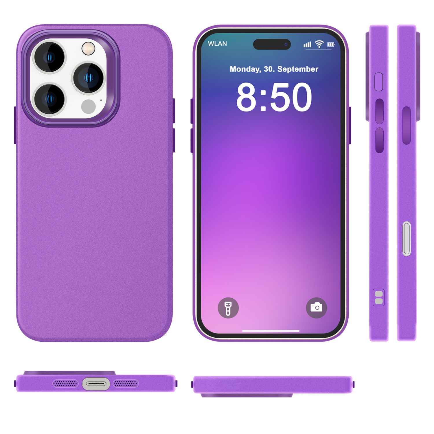 NALIA Fein Mattierte Silikonhülle für iPhone 16 Pro Max, Rutschfeste Handyhülle, Stoßfeste Schutz Hülle