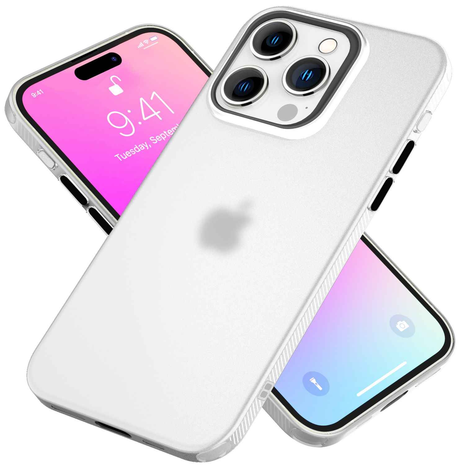 NALIA Fein Mattierte Silikonhülle für iPhone 16 Pro Max, Rutschfeste Handyhülle, Stoßfeste Schutz Hülle