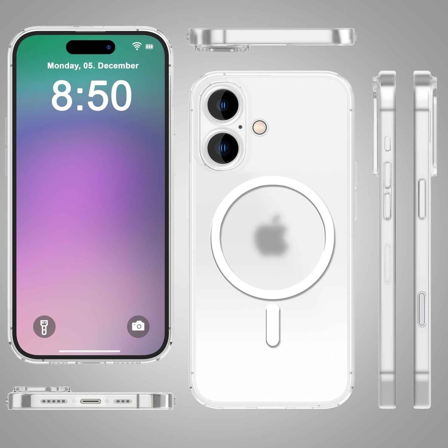 NALIA Extrem Dünne MagSafe Hülle für iPhone 16 Plus, 0,3mm Ultra Schlanke Schutzhülle, Handyhülle Slim