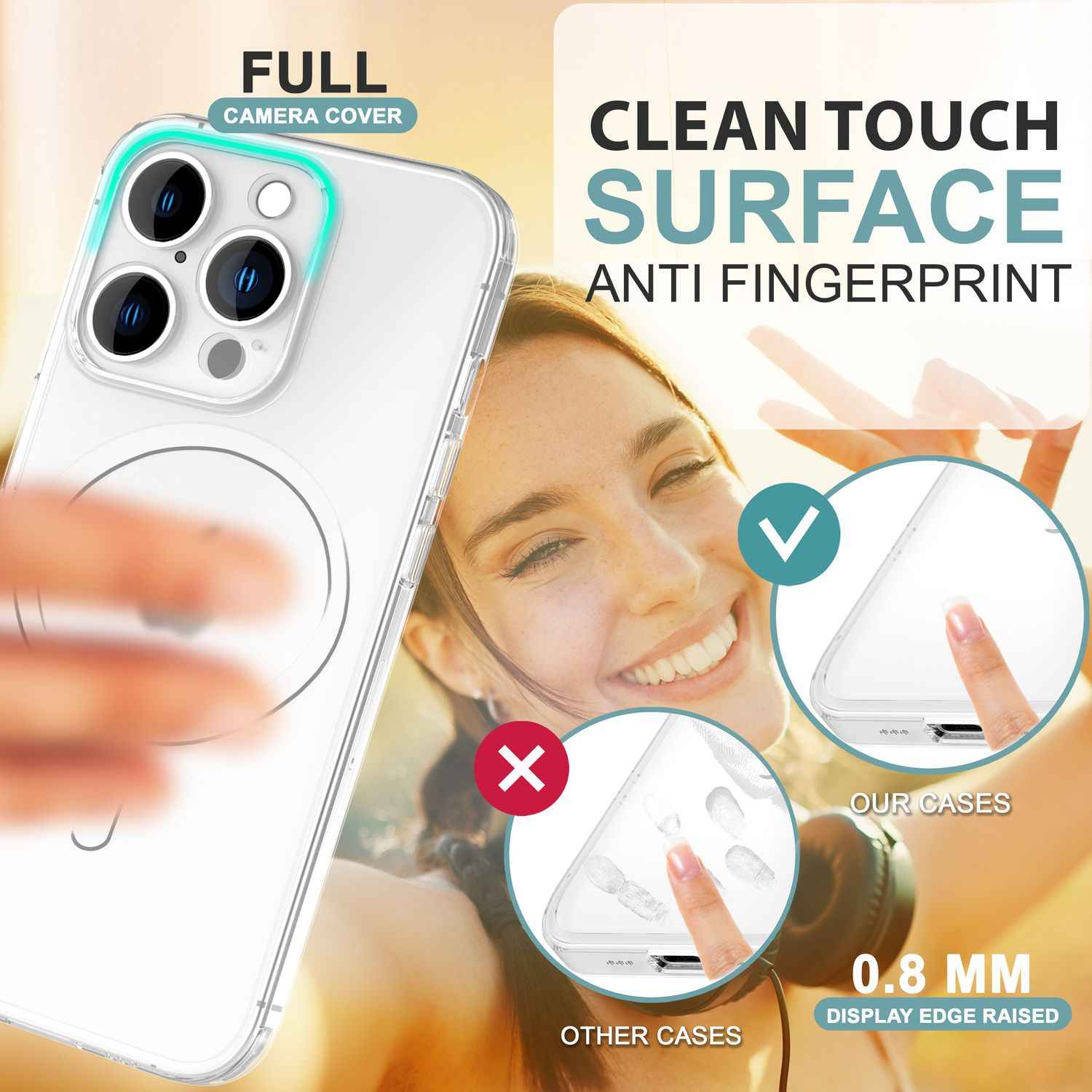 NALIA Extrem Dünne MagSafe Hülle für iPhone 16 Pro Max, 0,3mm Ultra Schlanke Schutzhülle, Handyhülle