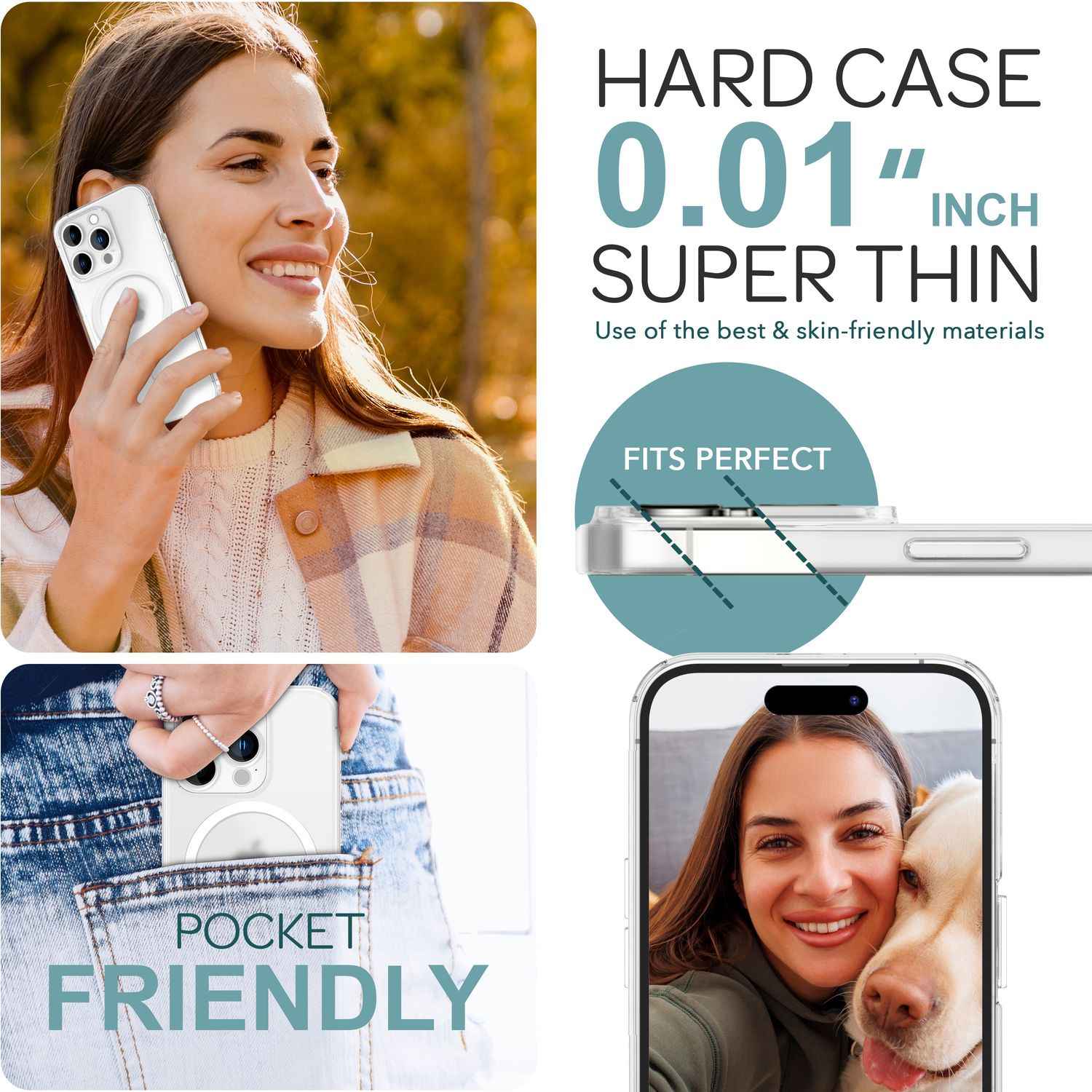NALIA Extrem Dünne MagSafe Hülle für iPhone 16 Pro Max, 0,3mm Ultra Schlanke Schutzhülle, Handyhülle