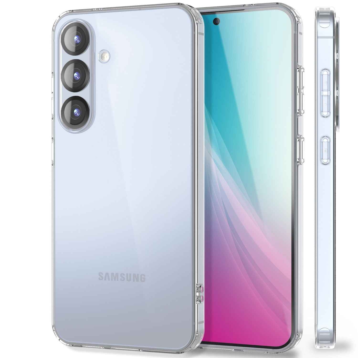 NALIA GLAZE für Samsung Galaxy S25 Plus Hülle, Transparente Silikon Schutzhülle mit Anti-Gelb Effekt, Klare Durchsichtige TPU Handyhülle, Strapazierfähige Robuste Klarsichthülle