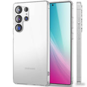 NALIA GLAZE für Samsung Galaxy S25 Ultra Hülle, Klare Strapazierfähige Silikonhülle mit Anti-Gelb Effekt, Transparente Durchscheinende TPU Klarsichthülle, Flexible Schutzhülle