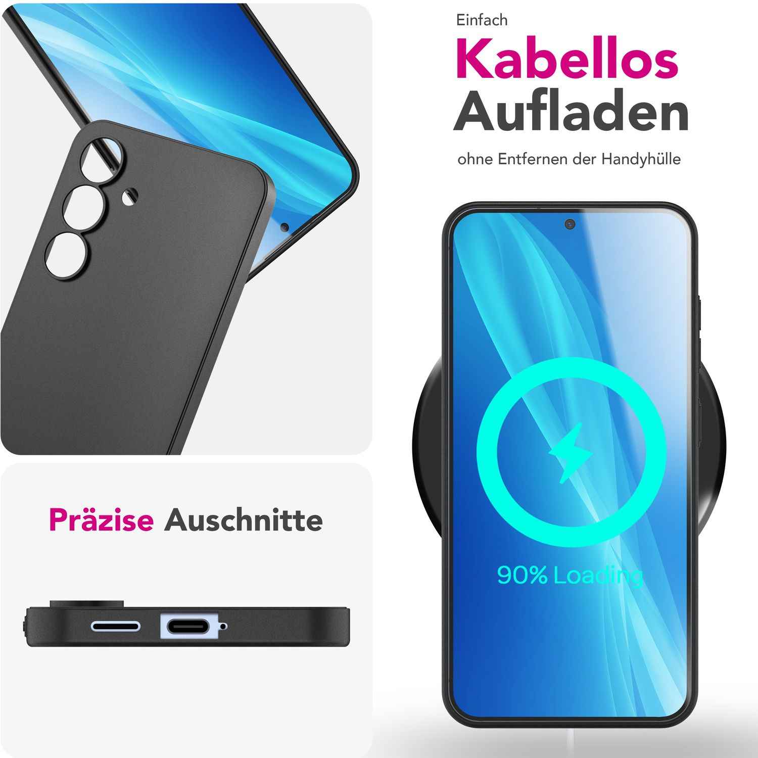 NALIA Phantom für Samsung Galaxy S25 Plus Hülle, Extrem Dünne 0,3mm Schutzhülle, Ultra-Slim Hardcover, Mattierte Handyhülle, Federleicht und Anti-Fingerabdruck