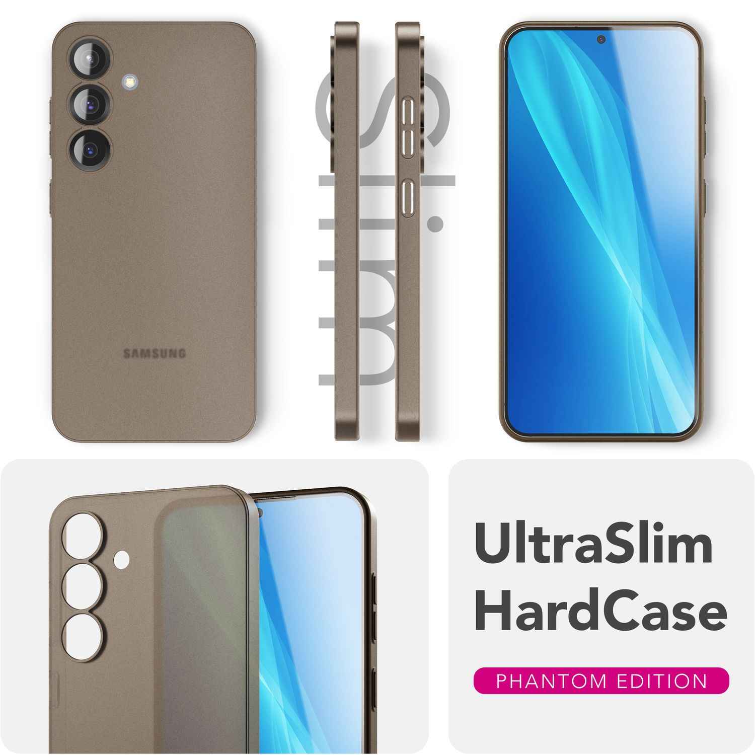 NALIA Phantom für Samsung Galaxy S25 Plus Hülle, Extrem Dünne 0,3mm Schutzhülle, Ultra-Slim Hardcover, Mattierte Handyhülle, Federleicht und Anti-Fingerabdruck
