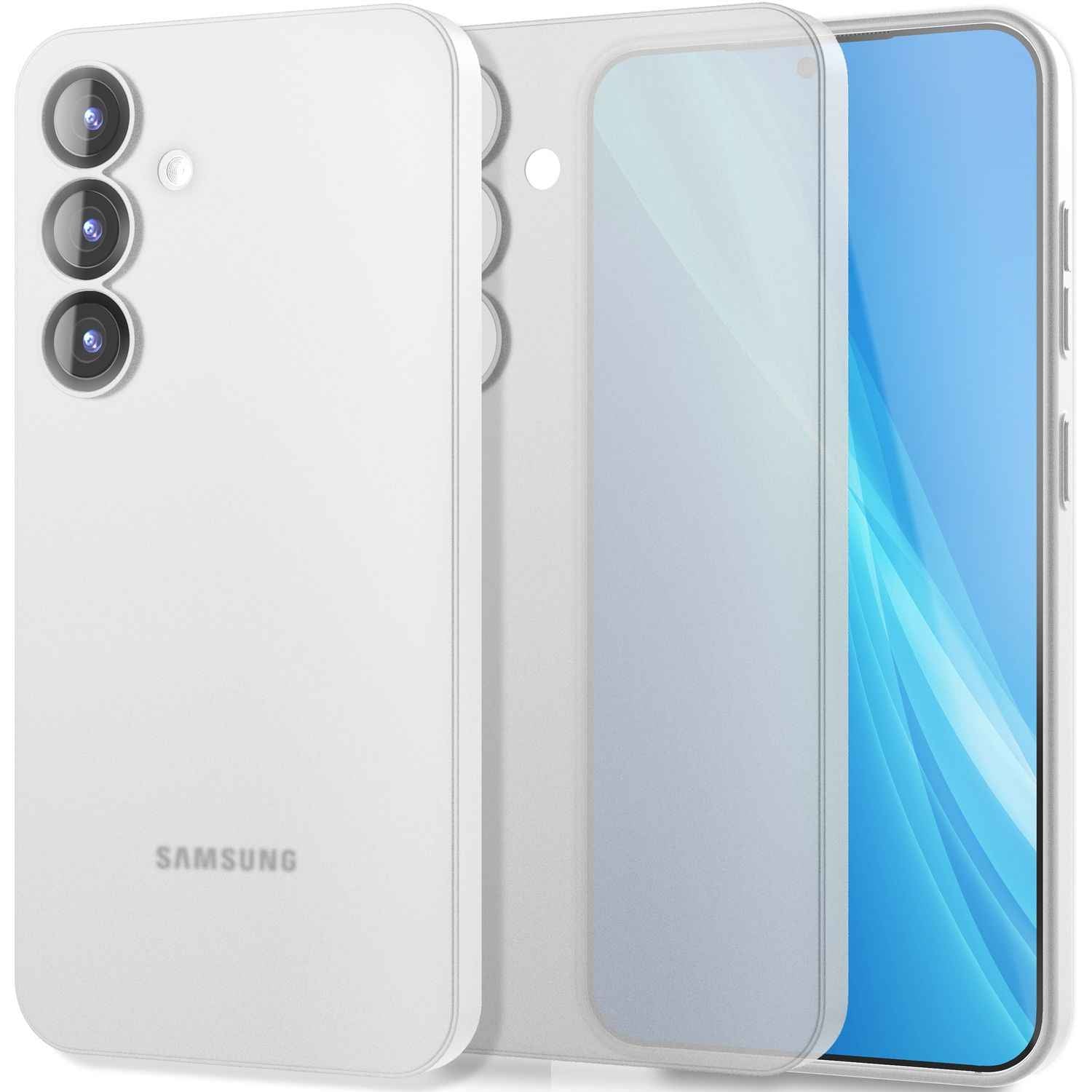 NALIA Phantom für Samsung Galaxy S25 Plus Hülle, Extrem Dünne 0,3mm Schutzhülle, Ultra-Slim Hardcover, Mattierte Handyhülle, Federleicht und Anti-Fingerabdruck