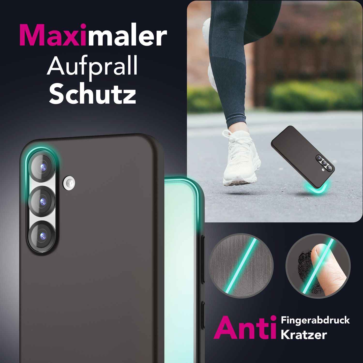 NALIA PureFit für Samsung Galaxy S25 Hülle, Ultradünnes 0,5mm Hardcase im schlanken Design, Mattierte Elegante Leichte Schutzhülle, Ultra Slim Anti-Fingerprint Etui