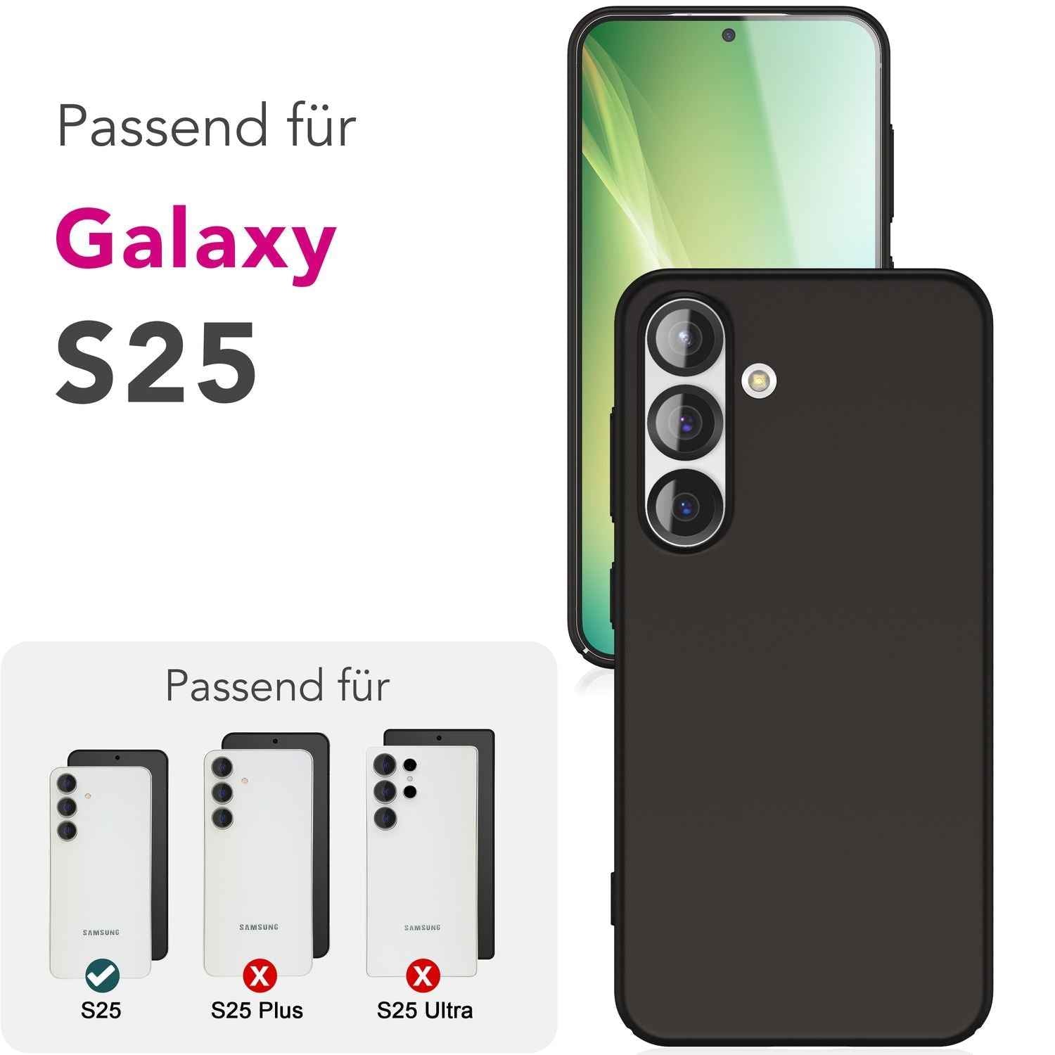 NALIA PureFit für Samsung Galaxy S25 Hülle, Ultradünnes 0,5mm Hardcase im schlanken Design, Mattierte Elegante Leichte Schutzhülle, Ultra Slim Anti-Fingerprint Etui