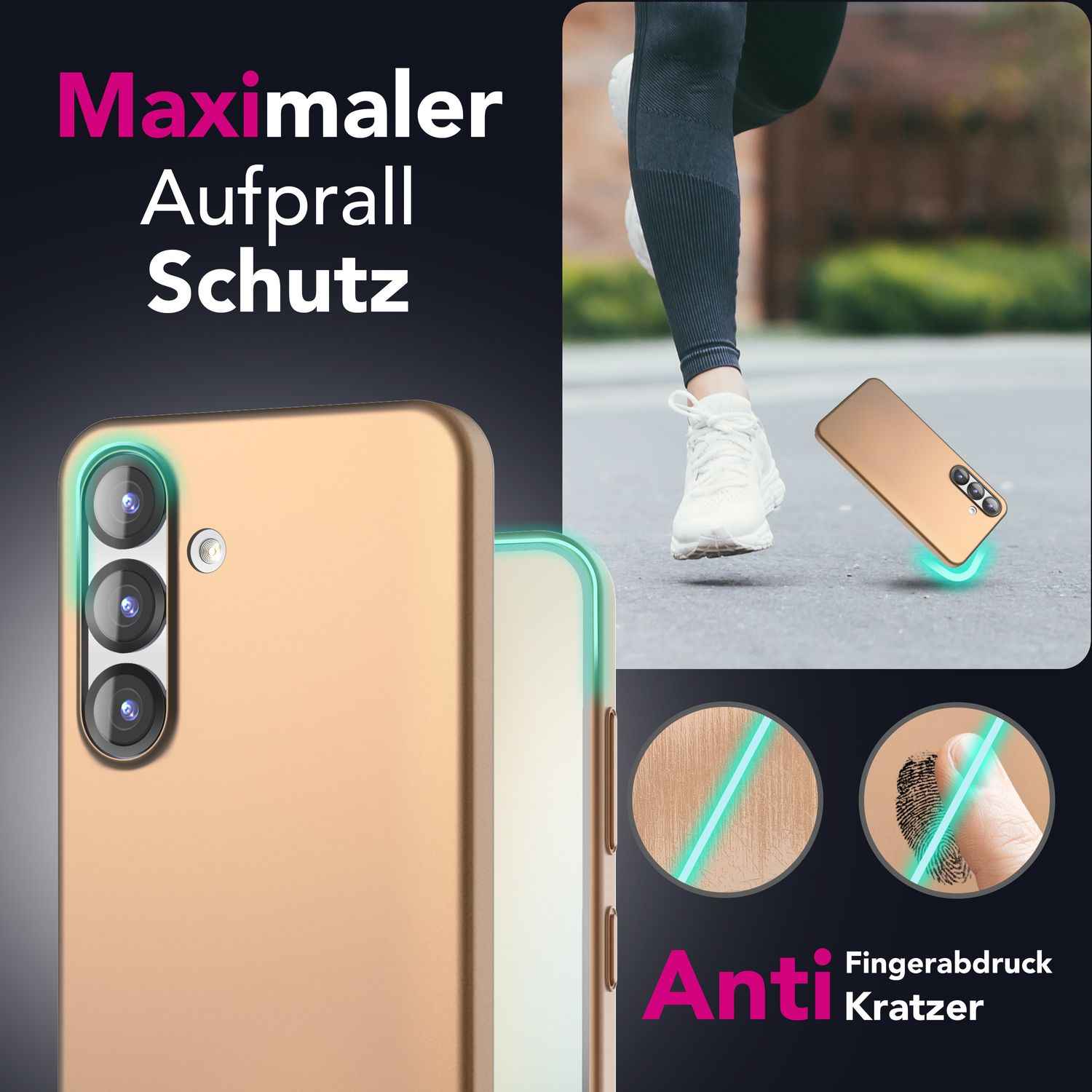 NALIA PureFit für Samsung Galaxy S25 Hülle, Ultradünnes 0,5mm Hardcase im schlanken Design, Mattierte Elegante Leichte Schutzhülle, Ultra Slim Anti-Fingerprint Etui
