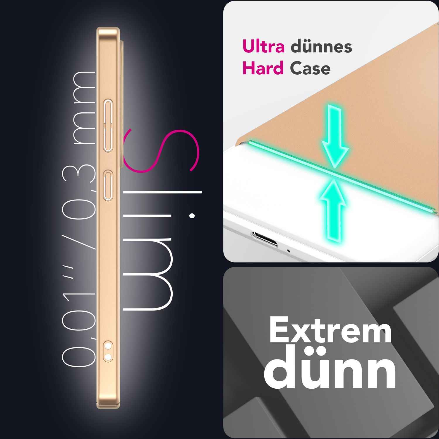 NALIA PureFit für Samsung Galaxy S25 Hülle, Ultradünnes 0,5mm Hardcase im schlanken Design, Mattierte Elegante Leichte Schutzhülle, Ultra Slim Anti-Fingerprint Etui