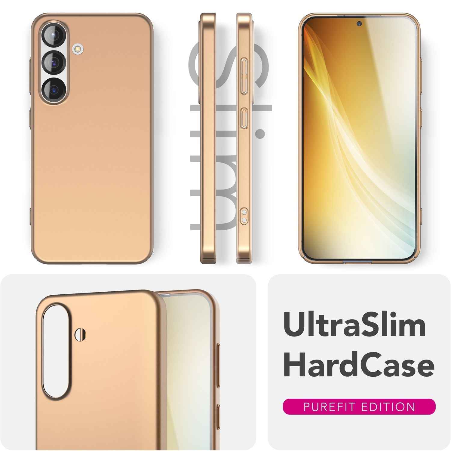 NALIA PureFit für Samsung Galaxy S25 Hülle, Ultradünnes 0,5mm Hardcase im schlanken Design, Mattierte Elegante Leichte Schutzhülle, Ultra Slim Anti-Fingerprint Etui