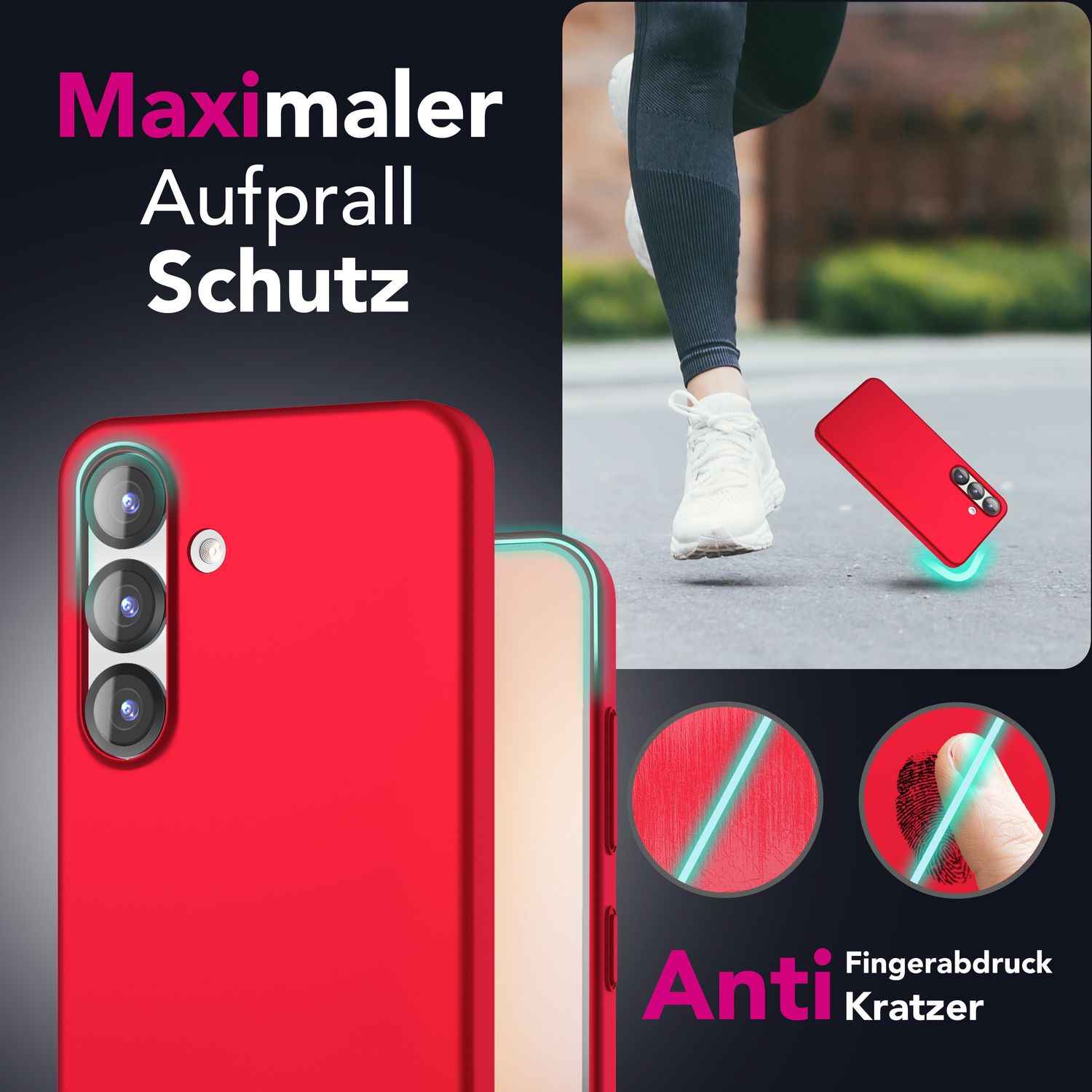 NALIA PureFit für Samsung Galaxy S25 Hülle, Ultradünnes 0,5mm Hardcase im schlanken Design, Mattierte Elegante Leichte Schutzhülle, Ultra Slim Anti-Fingerprint Etui