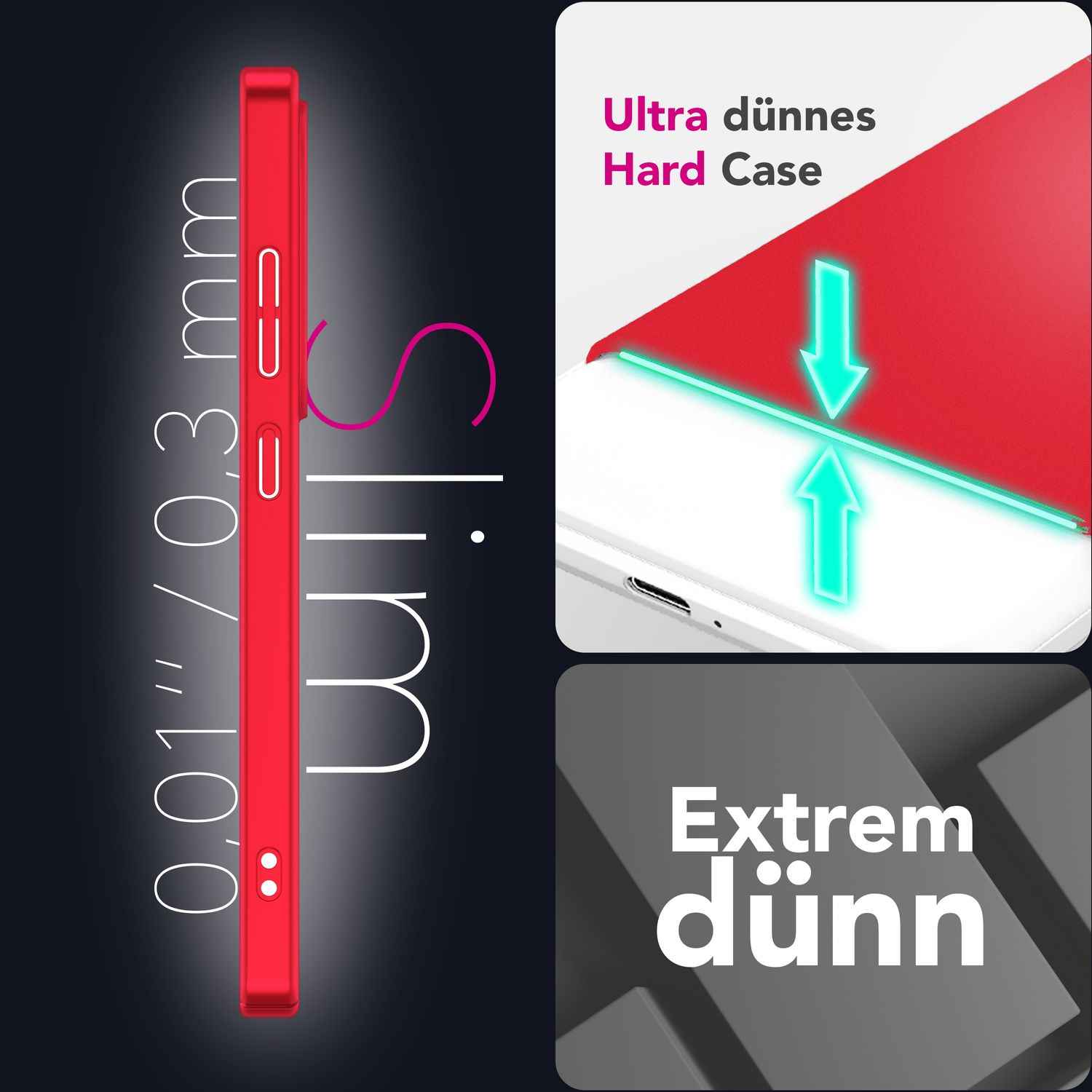 NALIA PureFit für Samsung Galaxy S25 Hülle, Ultradünnes 0,5mm Hardcase im schlanken Design, Mattierte Elegante Leichte Schutzhülle, Ultra Slim Anti-Fingerprint Etui