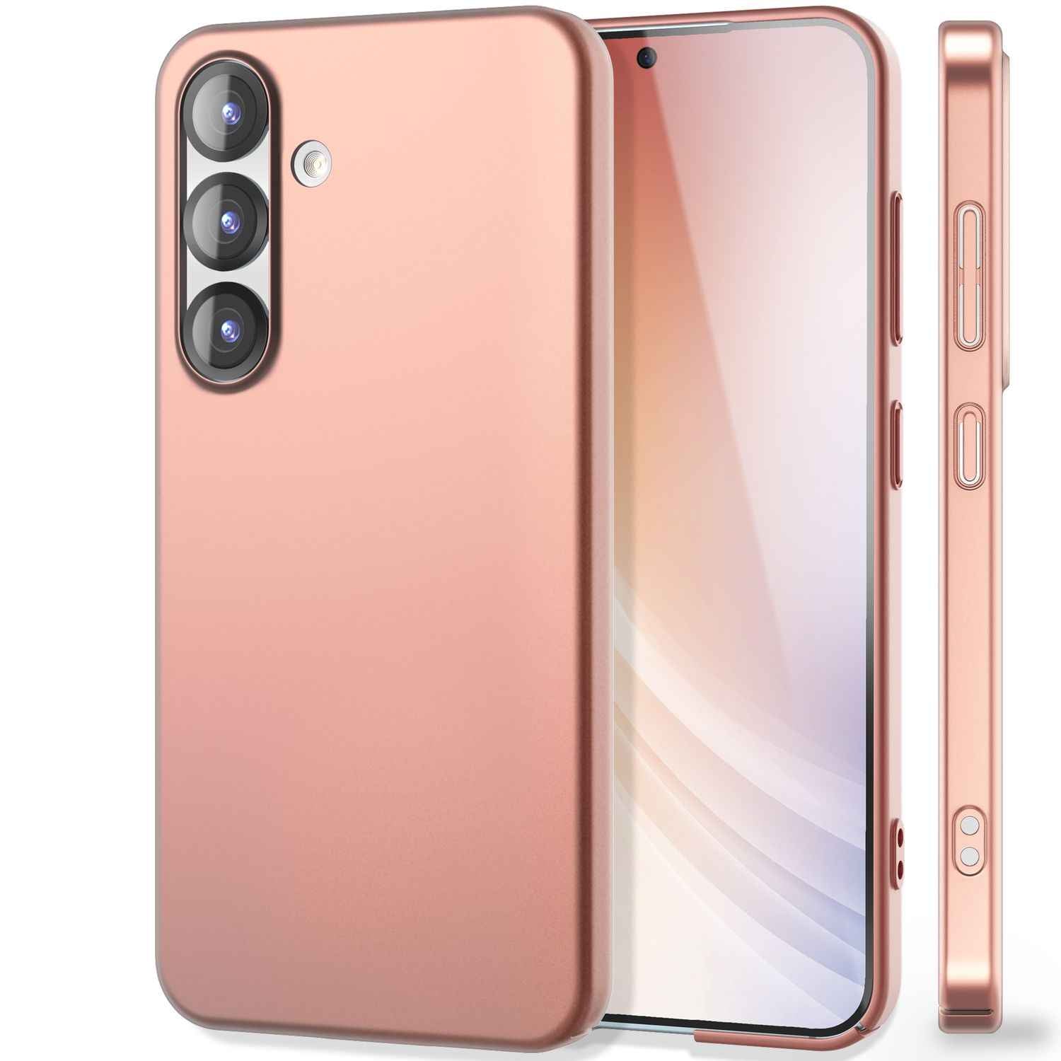 NALIA PureFit für Samsung Galaxy S25 Hülle, Ultradünnes 0,5mm Hardcase im schlanken Design, Mattierte Elegante Leichte Schutzhülle, Ultra Slim Anti-Fingerprint Etui