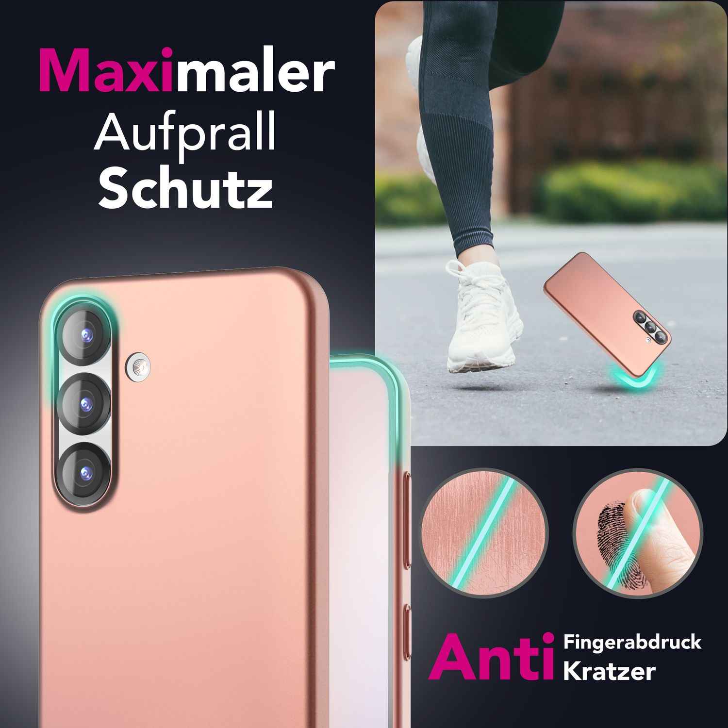 NALIA PureFit für Samsung Galaxy S25 Hülle, Ultradünnes 0,5mm Hardcase im schlanken Design, Mattierte Elegante Leichte Schutzhülle, Ultra Slim Anti-Fingerprint Etui