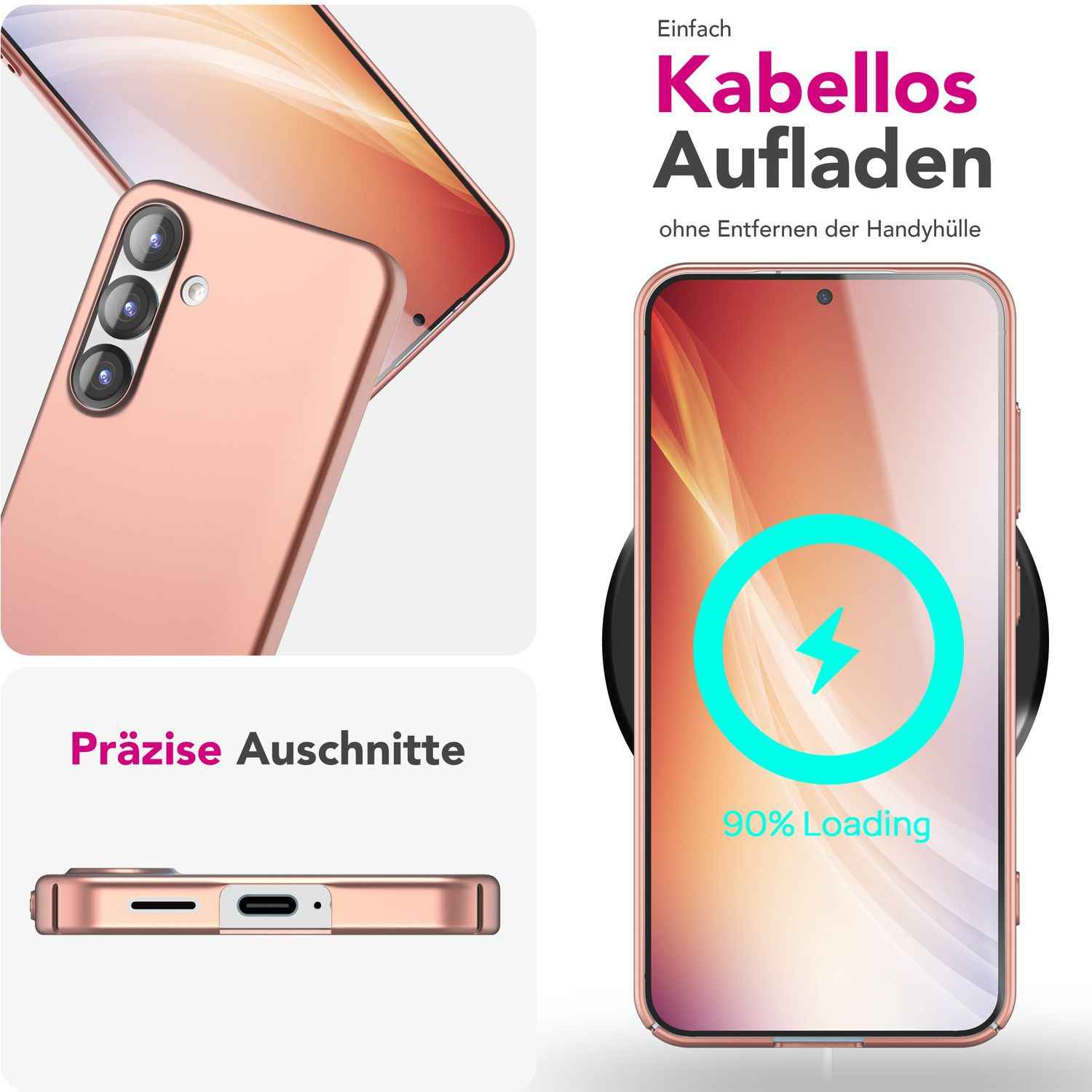 NALIA PureFit für Samsung Galaxy S25 Hülle, Ultradünnes 0,5mm Hardcase im schlanken Design, Mattierte Elegante Leichte Schutzhülle, Ultra Slim Anti-Fingerprint Etui