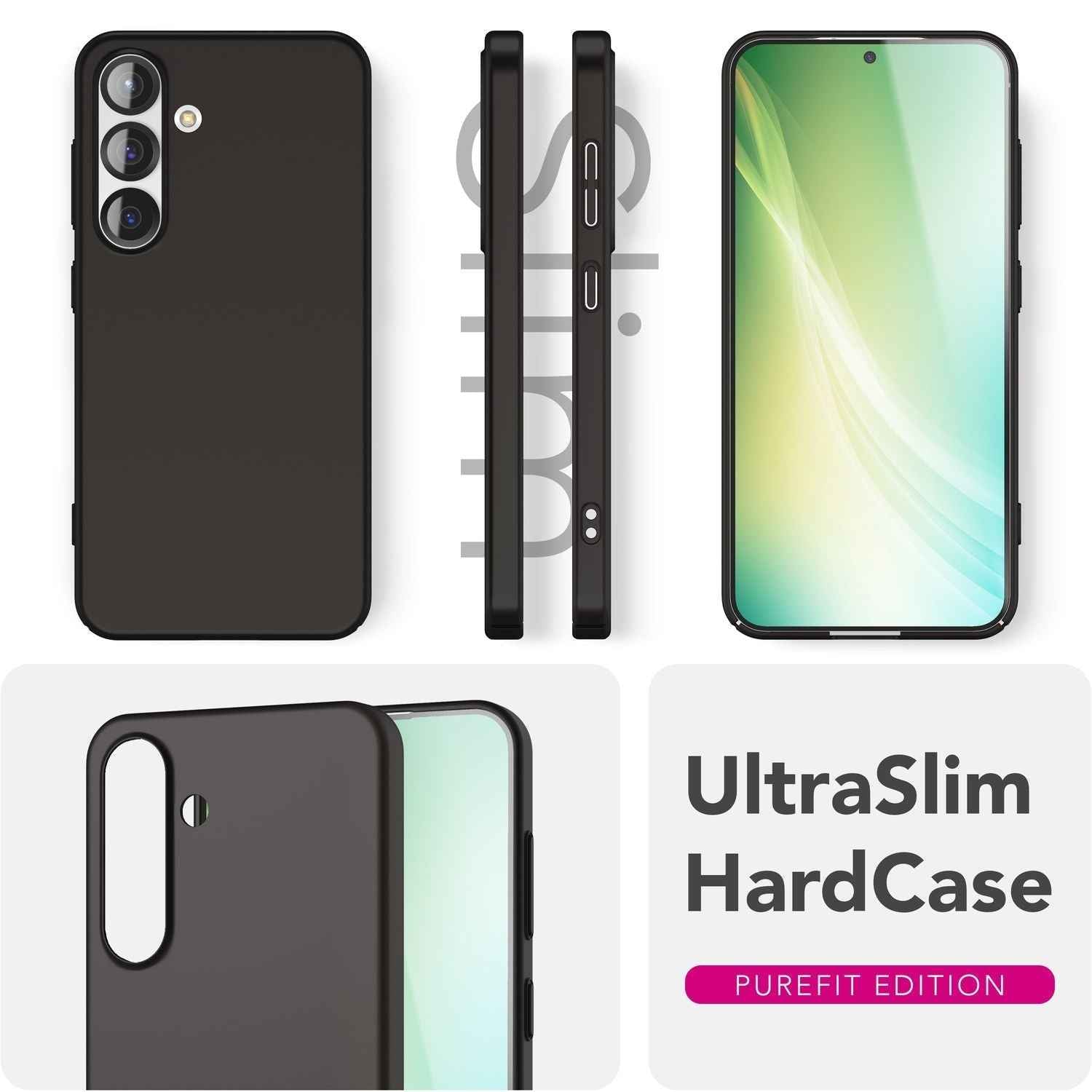 NALIA PureFit für Samsung Galaxy S25 Plus Hülle, Schlanke 0,5mm Schutzhülle im Mattierten Ultra-Slim Design, Dünnes Leichtes Hardcover, Fingerabdruck-Resistent
