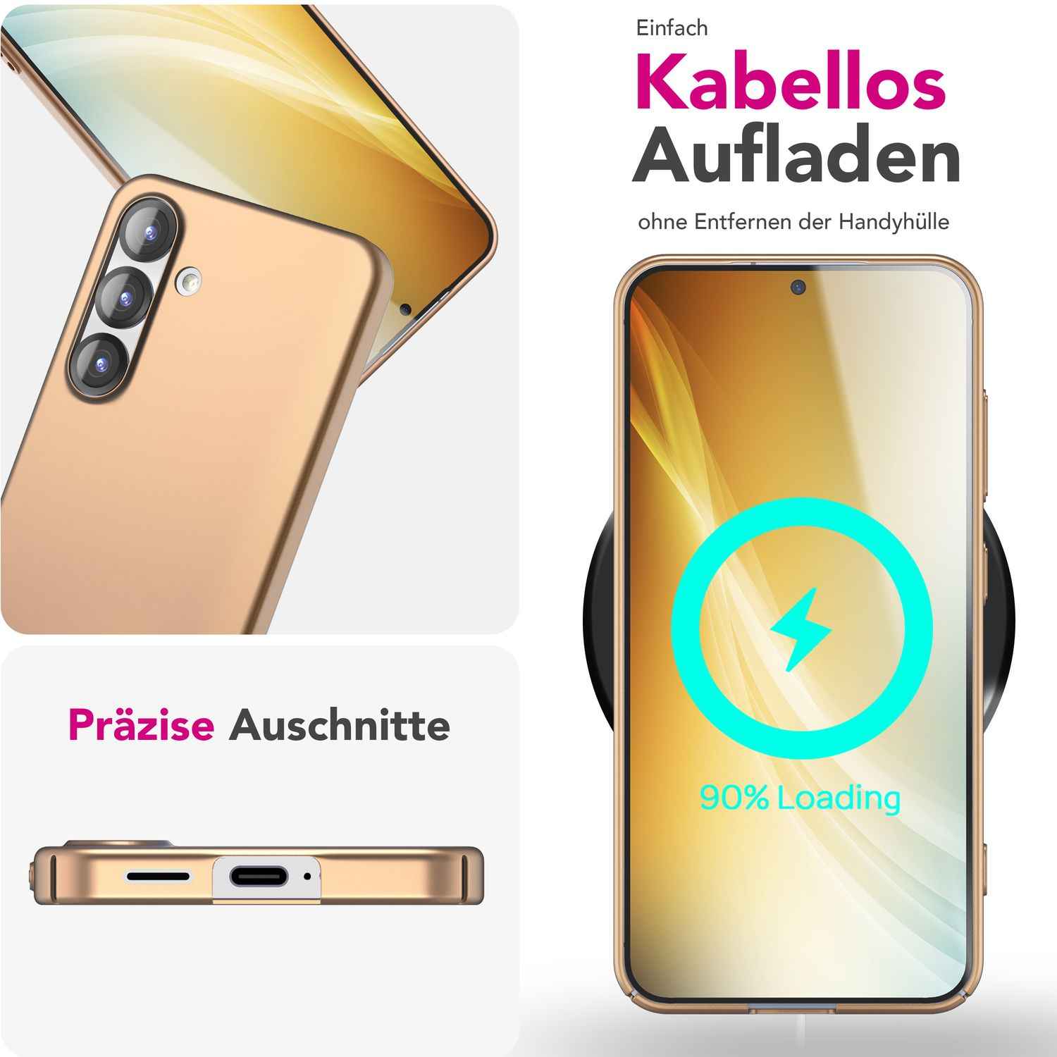 NALIA PureFit für Samsung Galaxy S25 Plus Hülle, Schlanke 0,5mm Schutzhülle im Mattierten Ultra-Slim Design, Dünnes Leichtes Hardcover, Fingerabdruck-Resistent