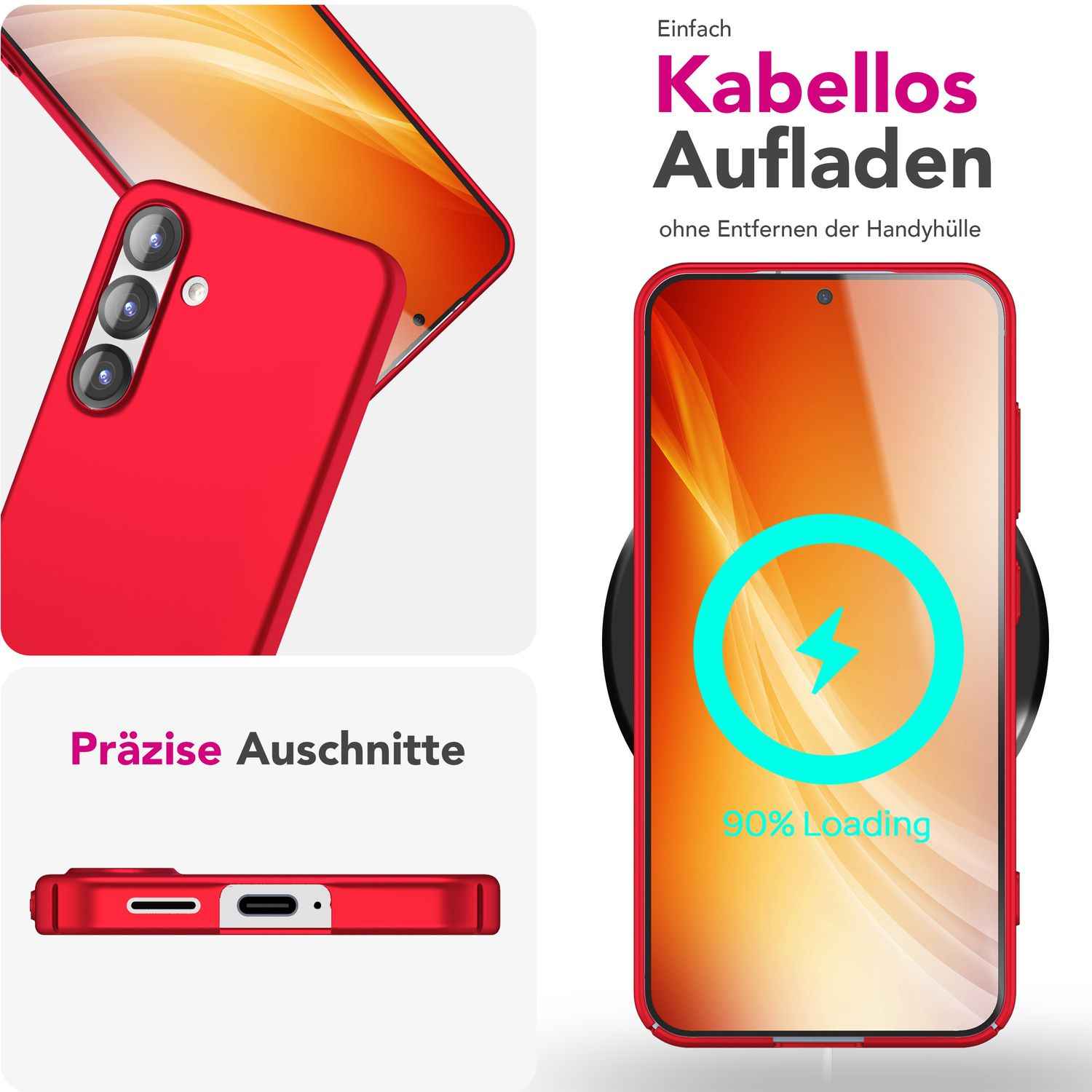 NALIA PureFit für Samsung Galaxy S25 Plus Hülle, Schlanke 0,5mm Schutzhülle im Mattierten Ultra-Slim Design, Dünnes Leichtes Hardcover, Fingerabdruck-Resistent