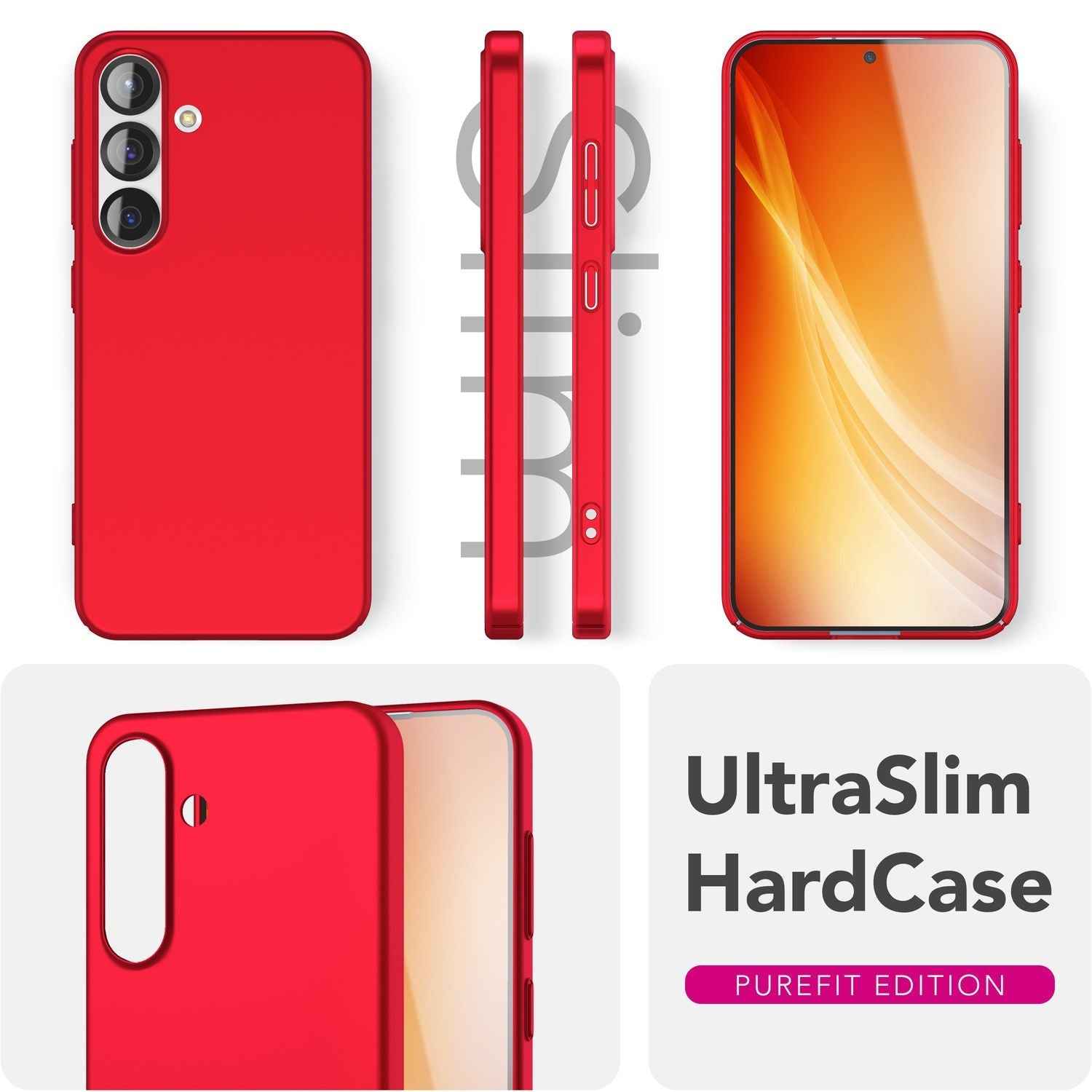 NALIA PureFit für Samsung Galaxy S25 Plus Hülle, Schlanke 0,5mm Schutzhülle im Mattierten Ultra-Slim Design, Dünnes Leichtes Hardcover, Fingerabdruck-Resistent