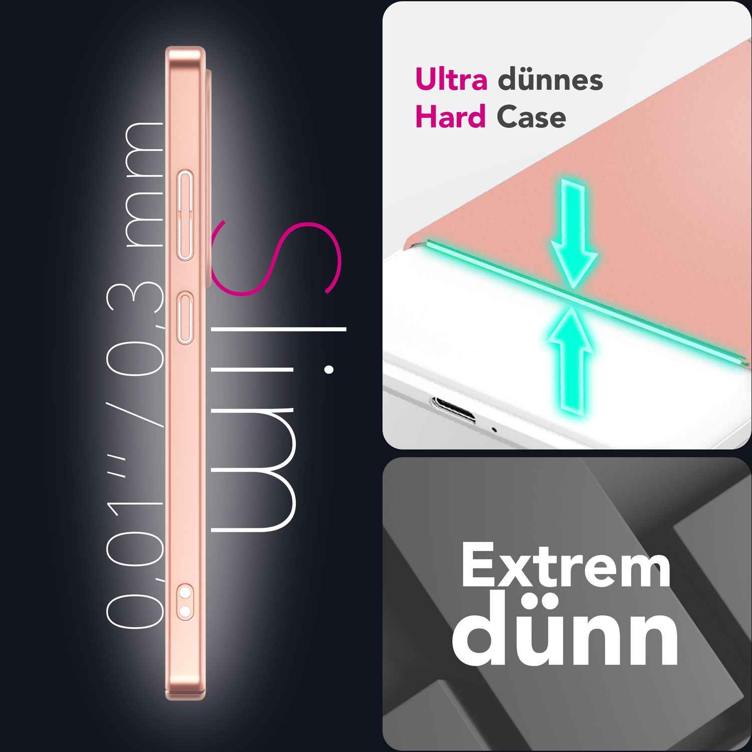 NALIA PureFit für Samsung Galaxy S25 Plus Hülle, Schlanke 0,5mm Schutzhülle im Mattierten Ultra-Slim Design, Dünnes Leichtes Hardcover, Fingerabdruck-Resistent