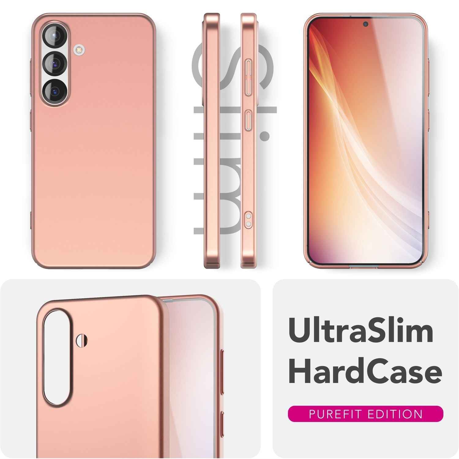 NALIA PureFit für Samsung Galaxy S25 Plus Hülle, Schlanke 0,5mm Schutzhülle im Mattierten Ultra-Slim Design, Dünnes Leichtes Hardcover, Fingerabdruck-Resistent