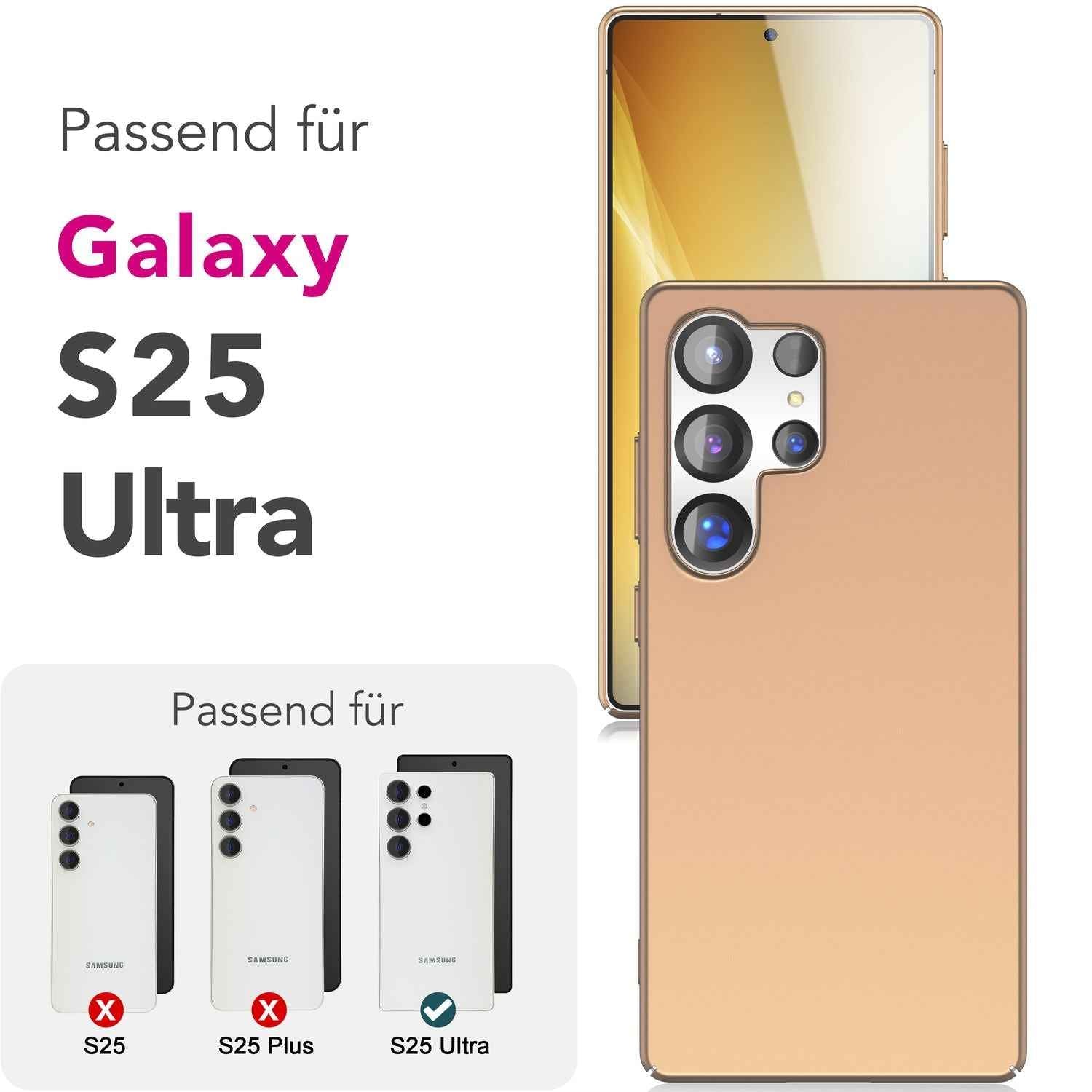 NALIA PureFit für Samsung Galaxy S25 Ultra Hülle, Extra Slim 0,5mm Hardcover, Leichte Dünne Elegante Schutzhülle, Mattierte Fingerabdruck-Resistente Handyhülle