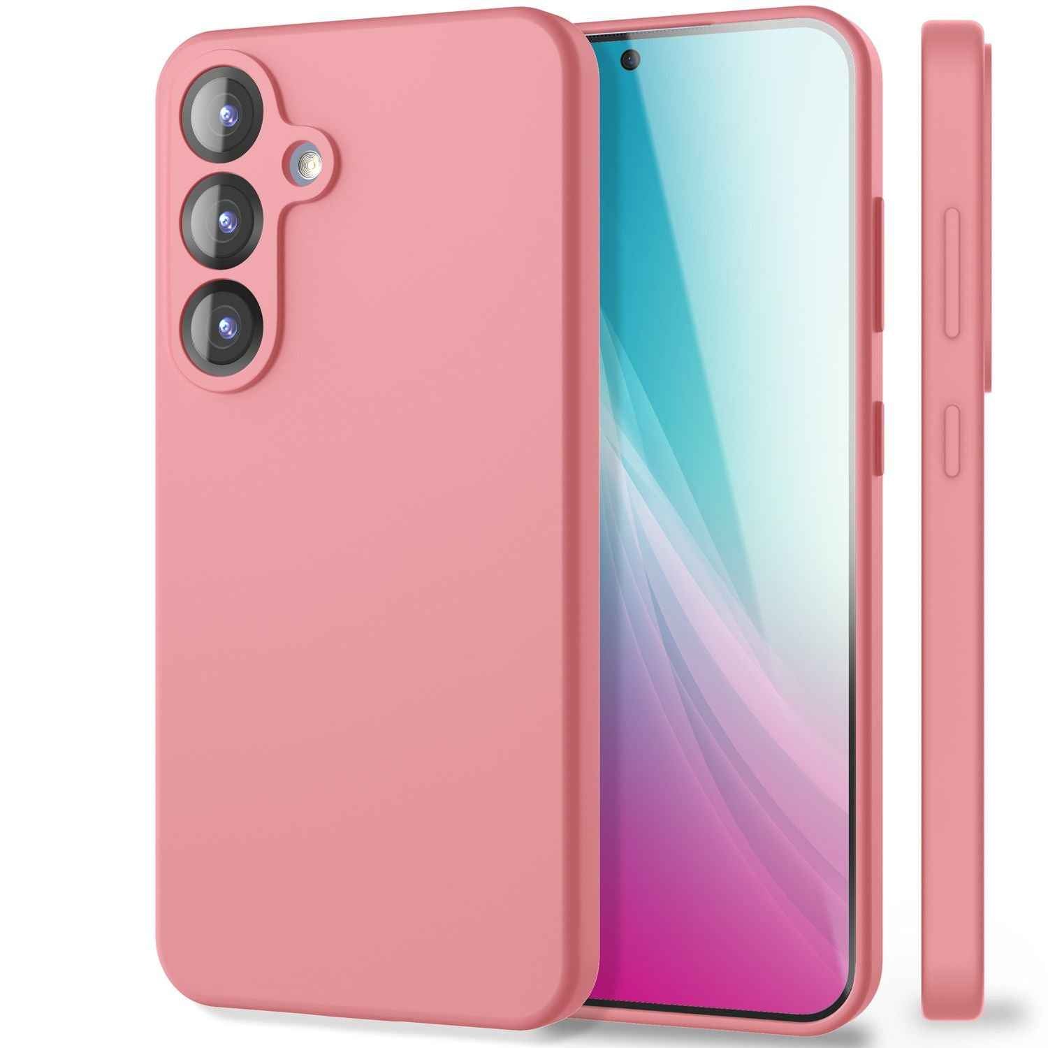 NALIA Phoenix für Samsung Galaxy S25 Hülle, Abwischbare Weiche Schutzhülle aus Flüssigsilikon, Mikrofaser Innenfutter, Rutschfeste Handyhülle, Seidige Silikonhülle