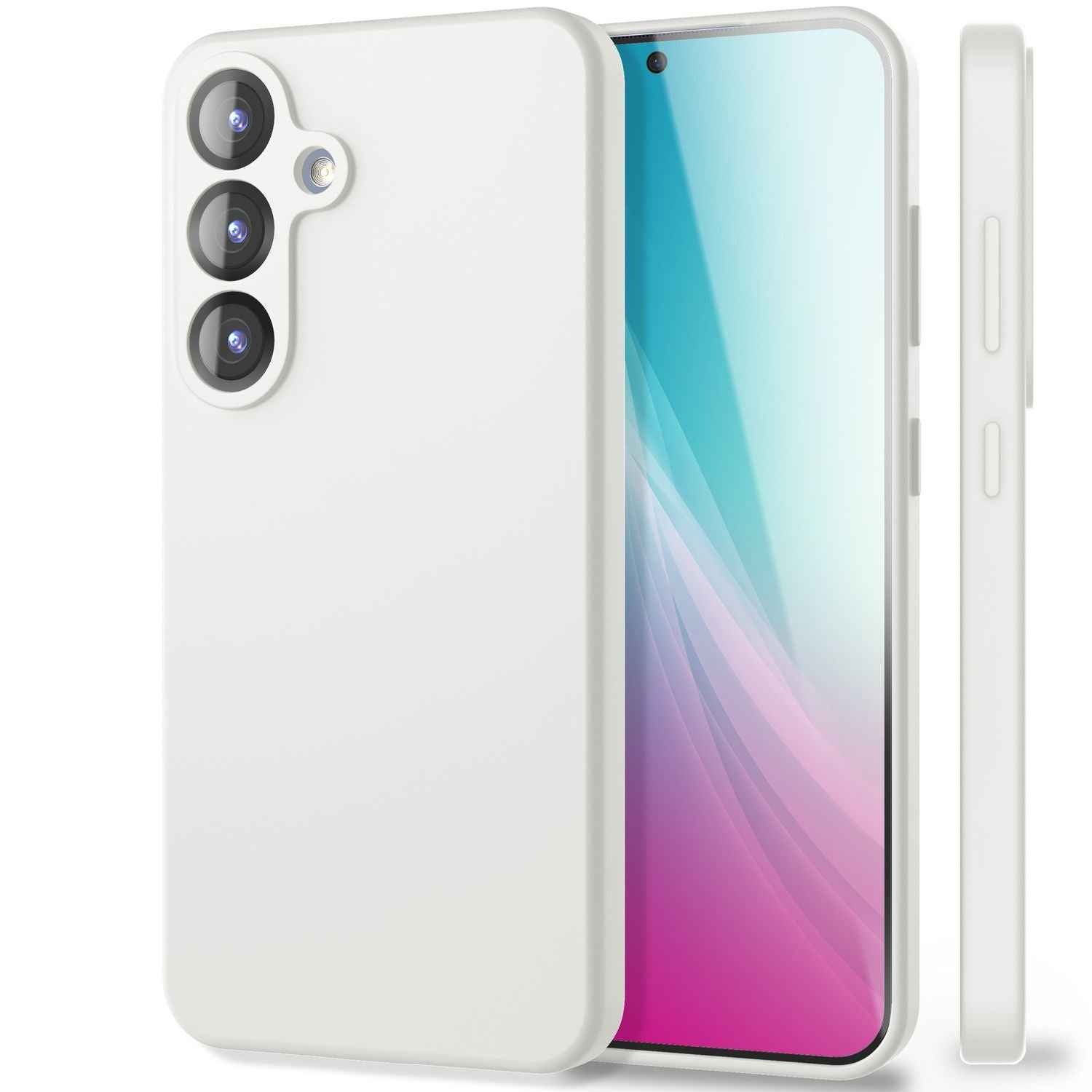 NALIA Phoenix für Samsung Galaxy S25 Hülle, Abwischbare Weiche Schutzhülle aus Flüssigsilikon, Mikrofaser Innenfutter, Rutschfeste Handyhülle, Seidige Silikonhülle