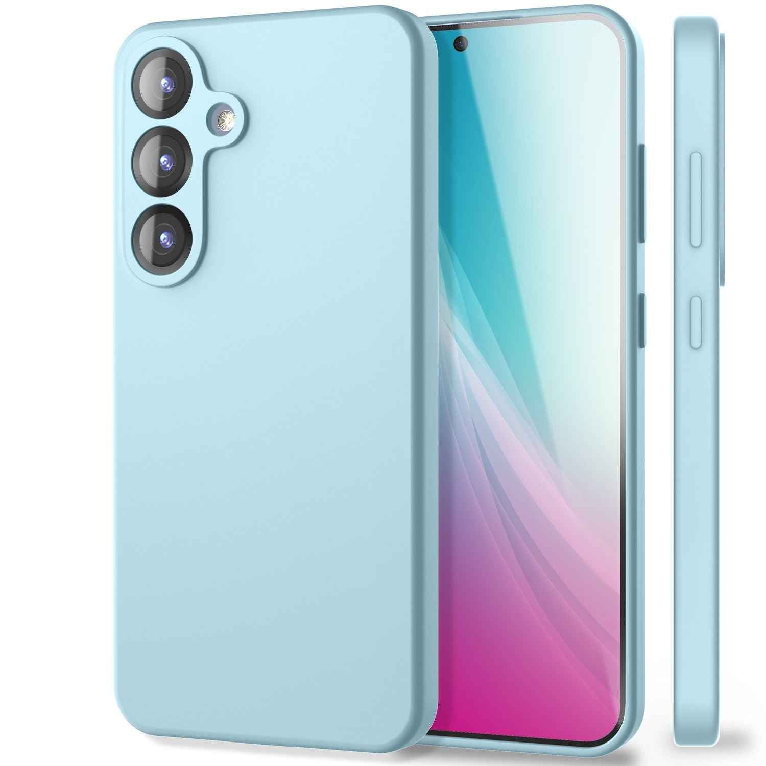 NALIA Phoenix für Samsung Galaxy S25 Hülle, Abwischbare Weiche Schutzhülle aus Flüssigsilikon, Mikrofaser Innenfutter, Rutschfeste Handyhülle, Seidige Silikonhülle