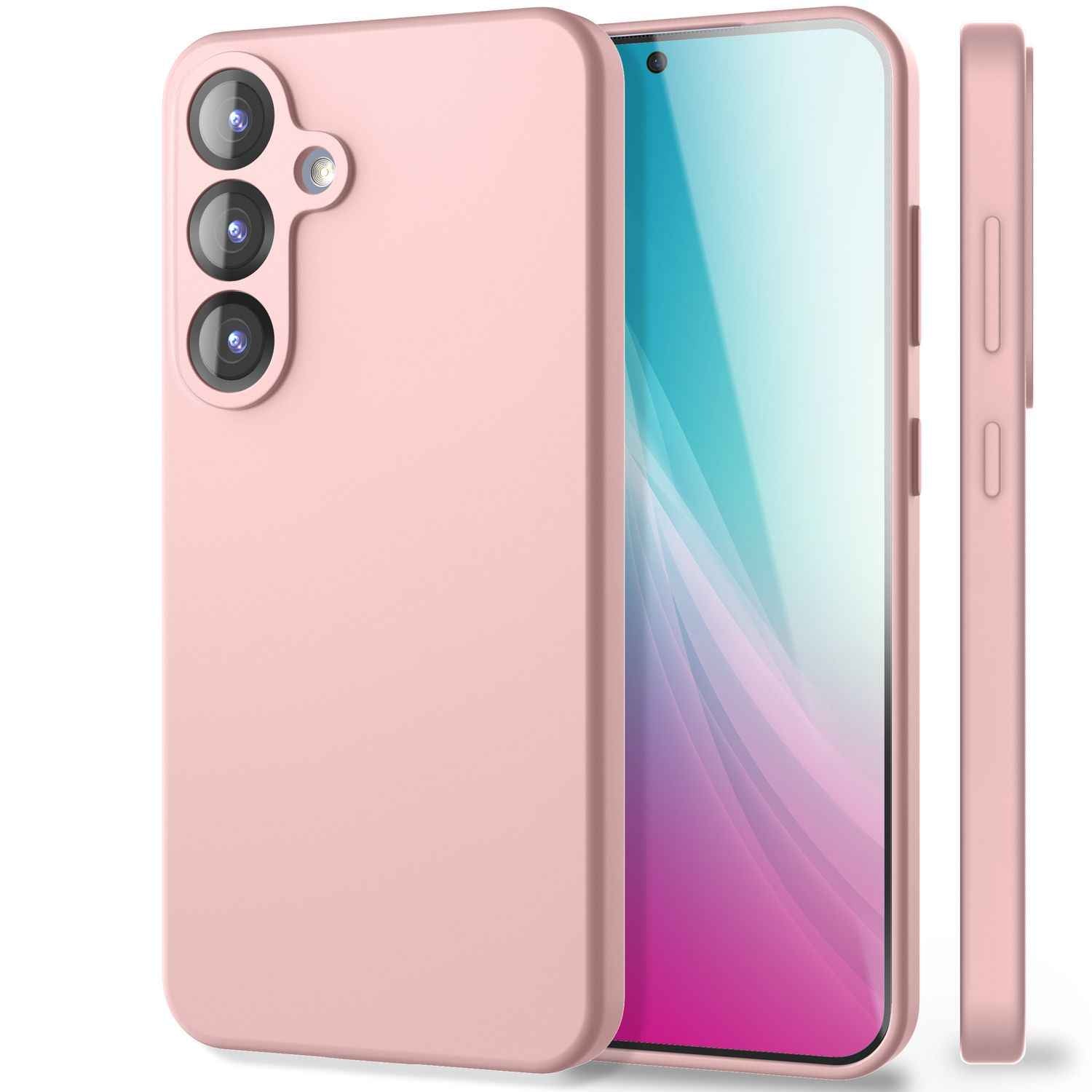 NALIA Phoenix für Samsung Galaxy S25 Hülle, Abwischbare Weiche Schutzhülle aus Flüssigsilikon, Mikrofaser Innenfutter, Rutschfeste Handyhülle, Seidige Silikonhülle