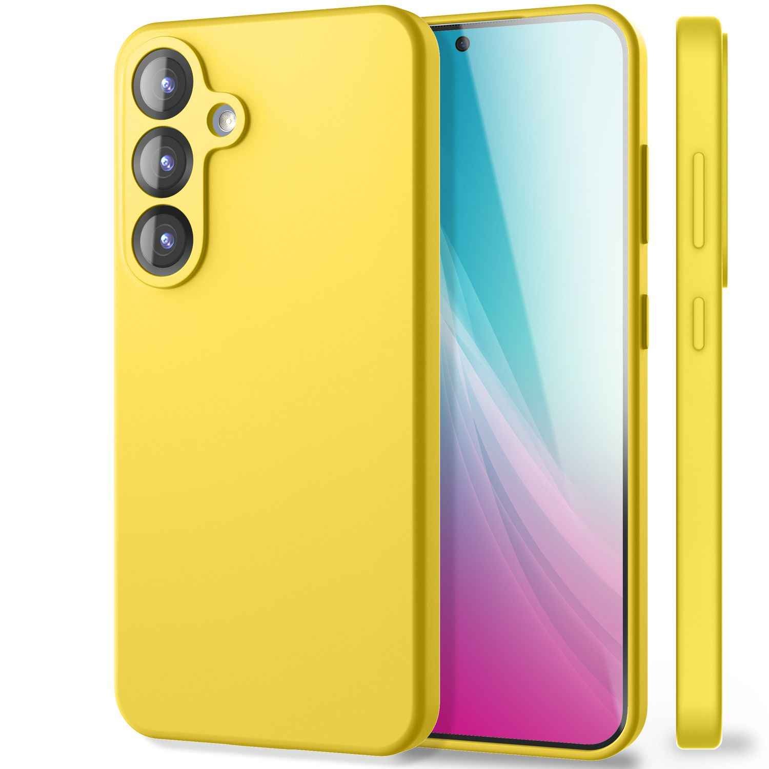 NALIA Phoenix für Samsung Galaxy S25 Hülle, Abwischbare Weiche Schutzhülle aus Flüssigsilikon, Mikrofaser Innenfutter, Rutschfeste Handyhülle, Seidige Silikonhülle